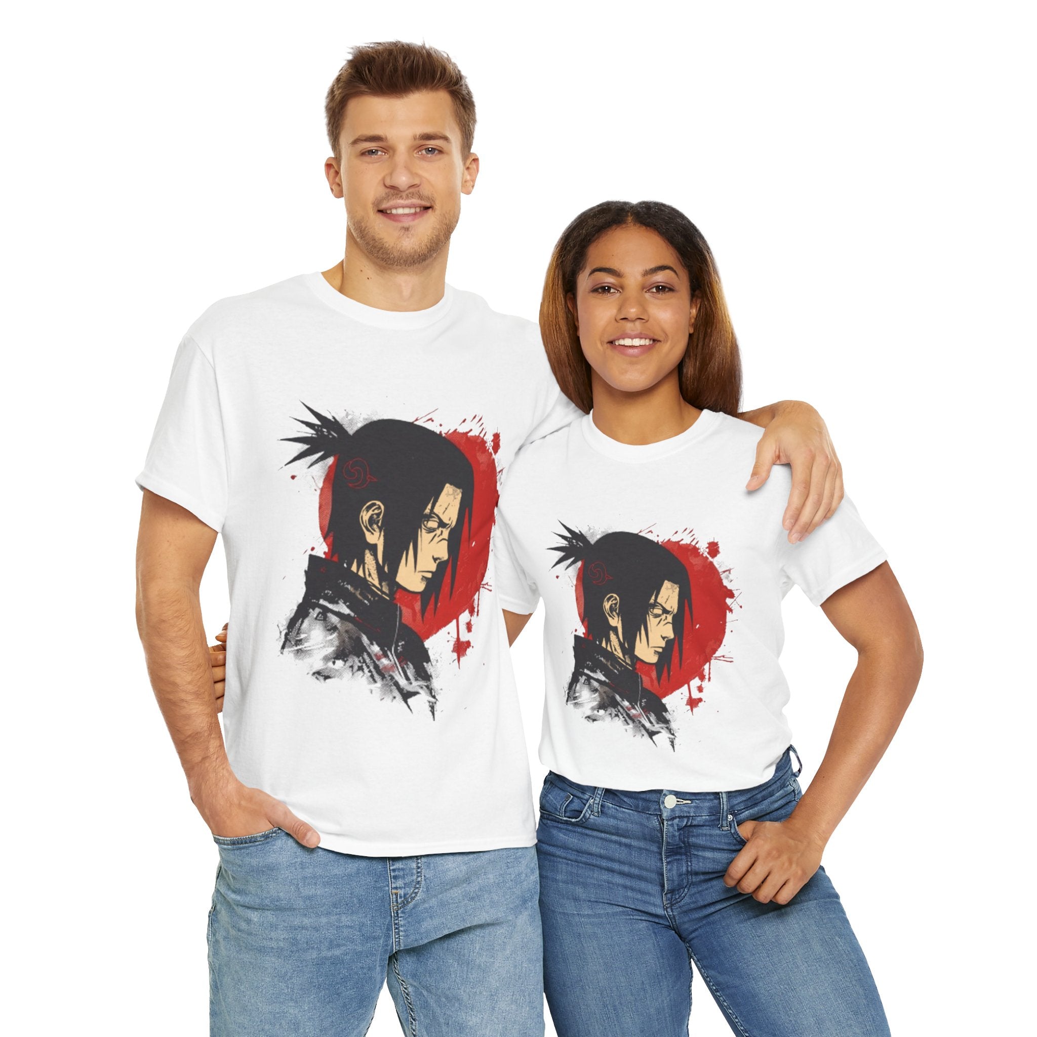 Samurai Shadow Anime Graphic T- Shirt Printify