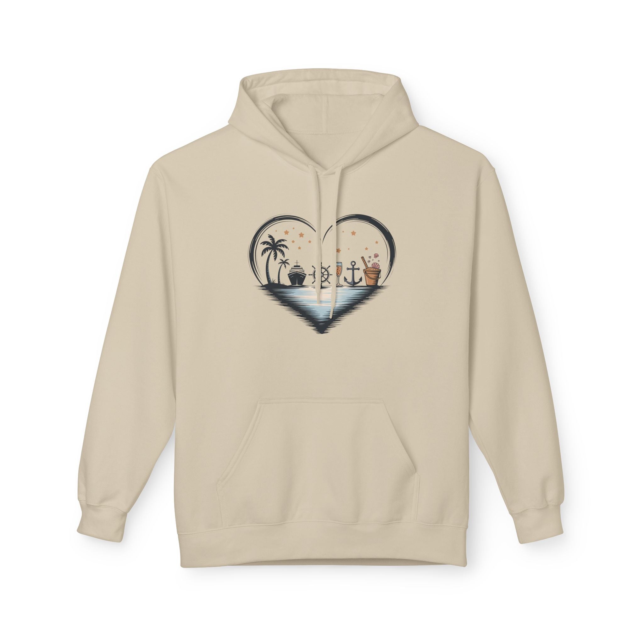 Beach Heart Graphic  Hoodie