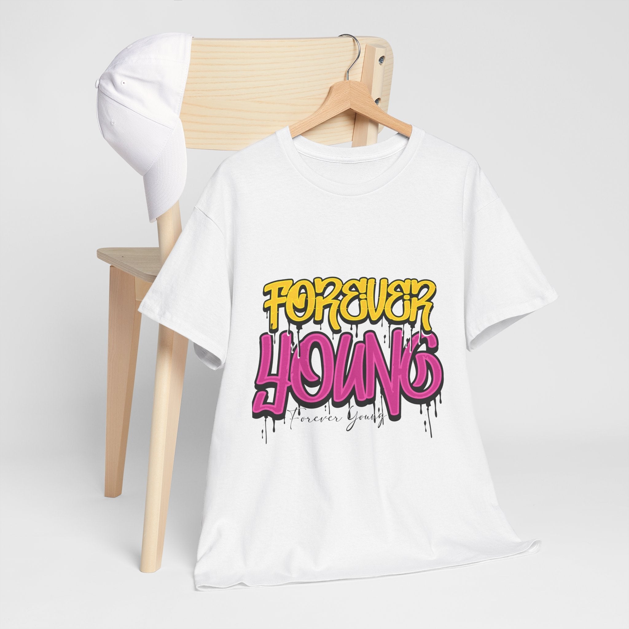 Forever Young Graffiti Graphic T- Shirt Printify