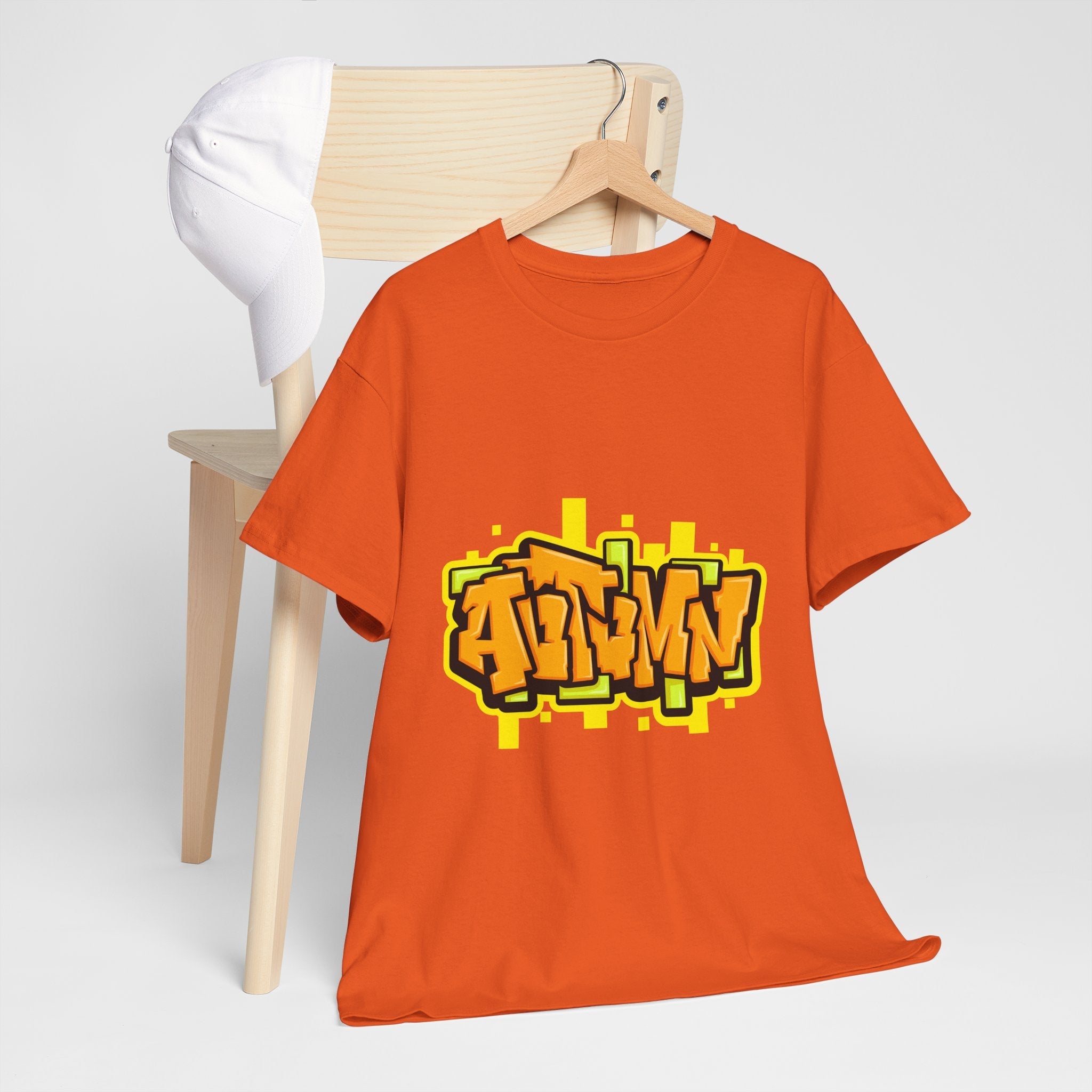 Bold Autumn Graffiti Graphic T-Shirt Printify