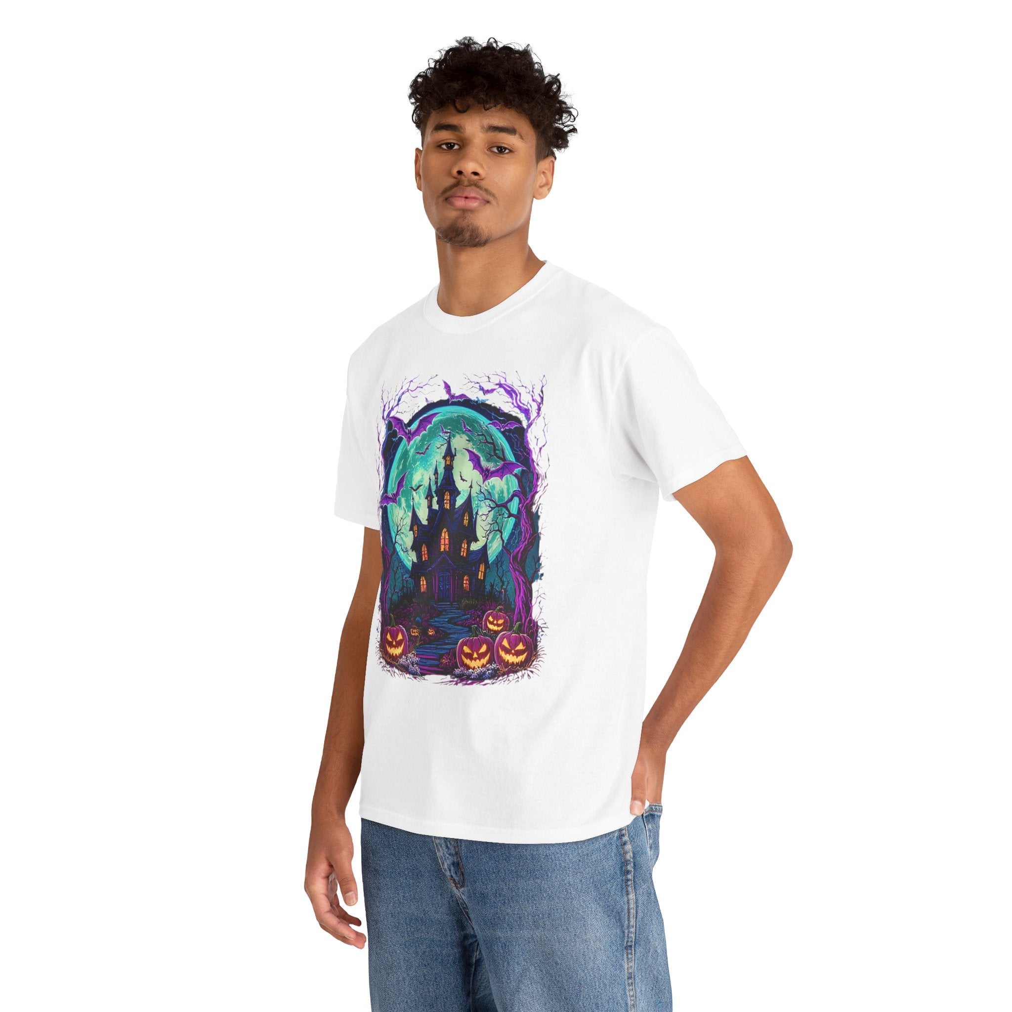 Halloween Haunted House T- Shirt Printify
