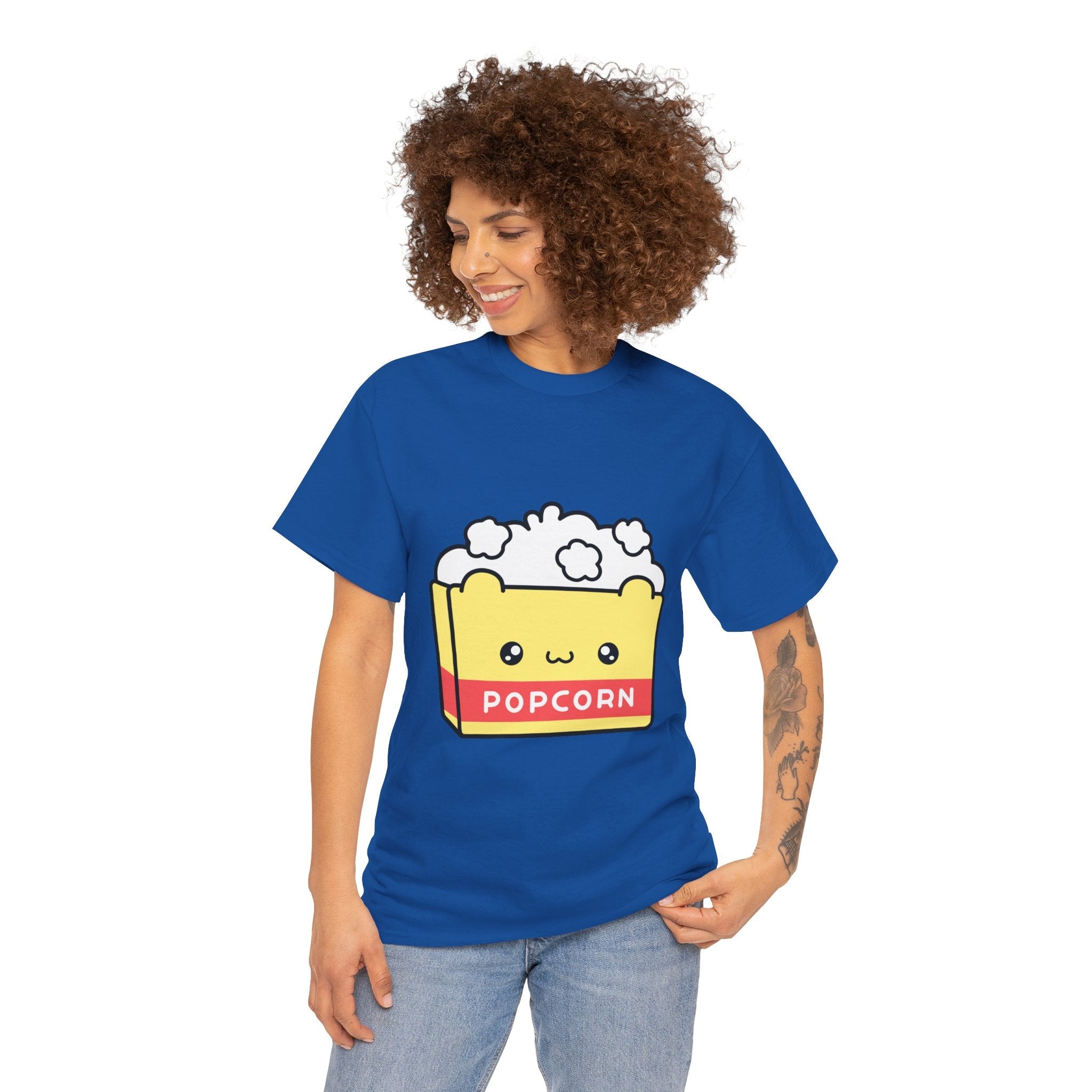 Cute Popcorn Graphic Movie T- Shirt Printify
