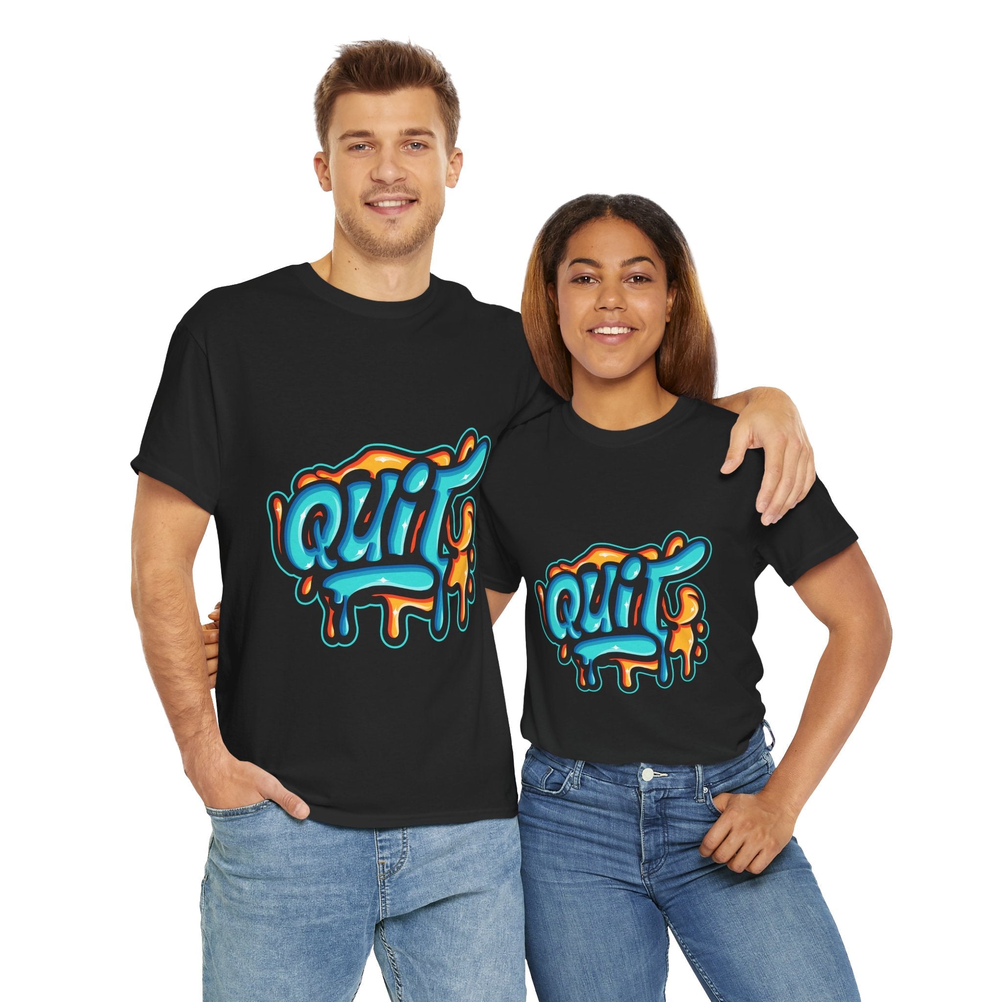 Graffiti Style Quit T-Shirt Printify
