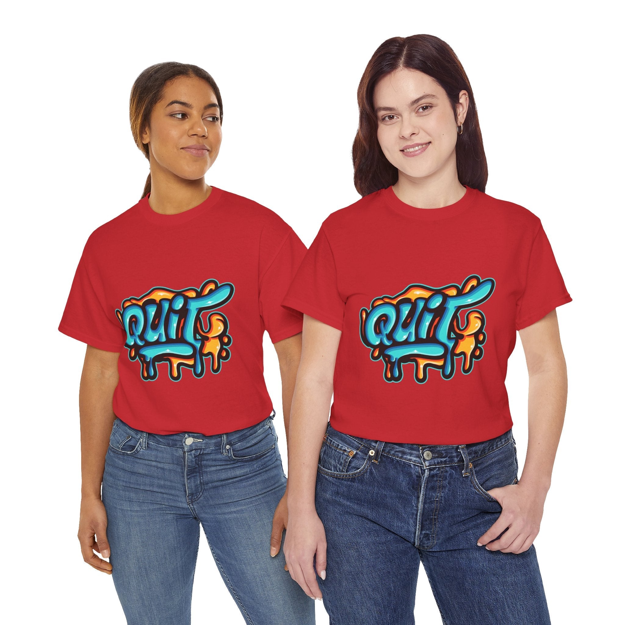 Graffiti Style Quit T-Shirt Printify
