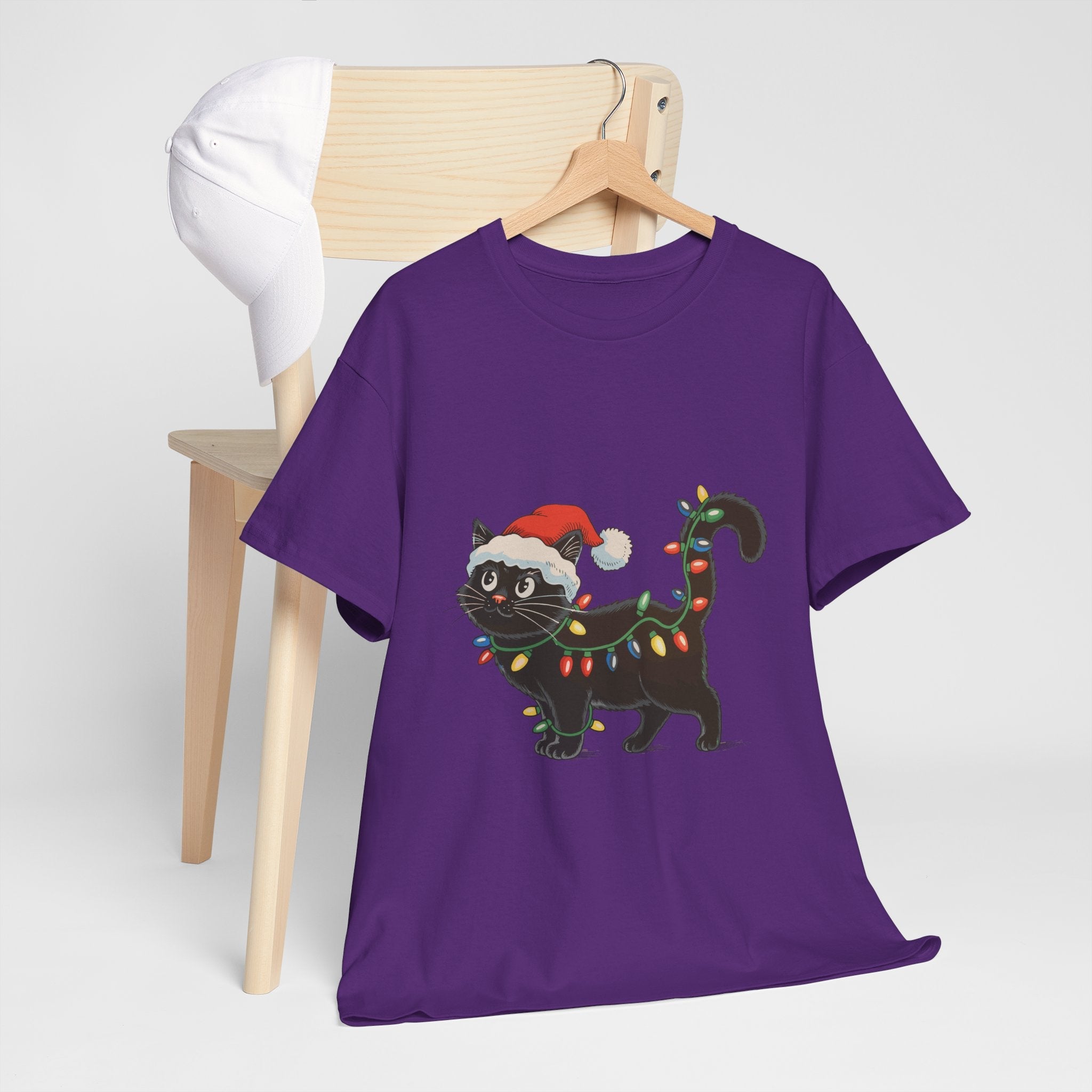 Festive Cat Christmas T-Shirt Printify