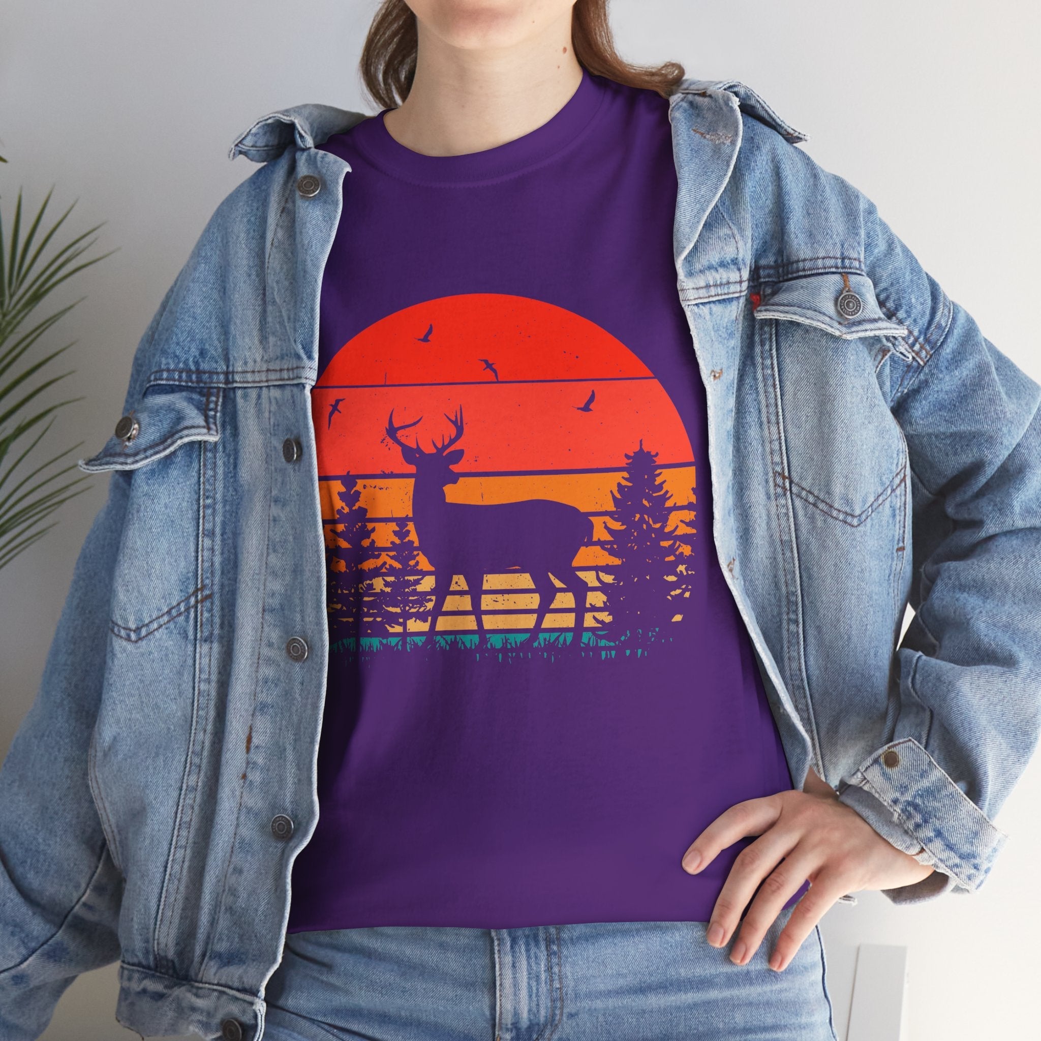 Retro Wildlife Sunset Vintage T- Shirt Printify