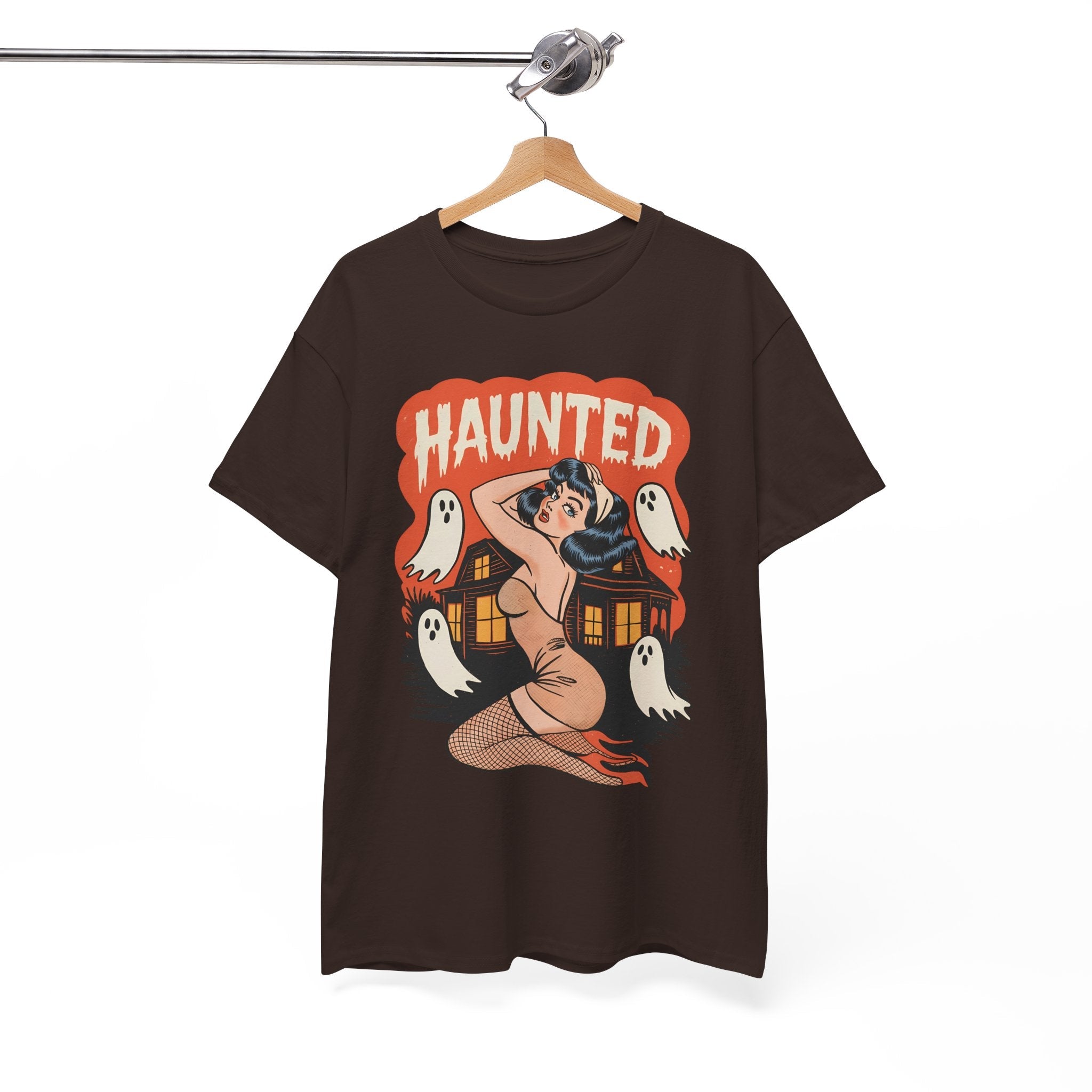 Haunted Vintage Halloween T-Shirt Printify
