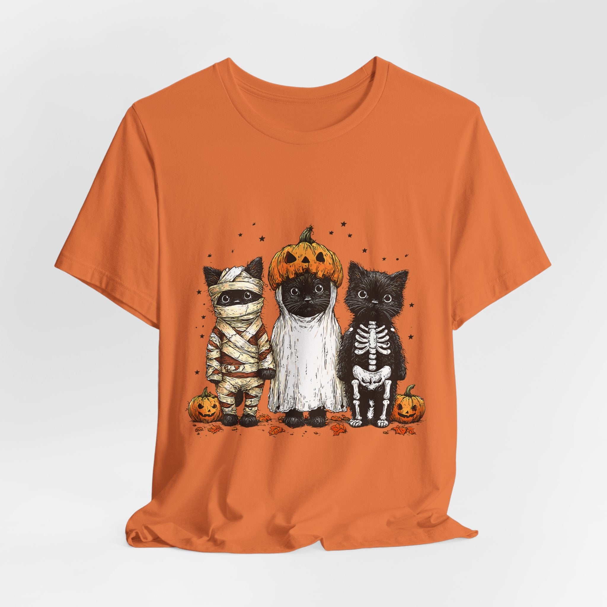 Halloween Spooky Cats Graphic T-Shirt Printify