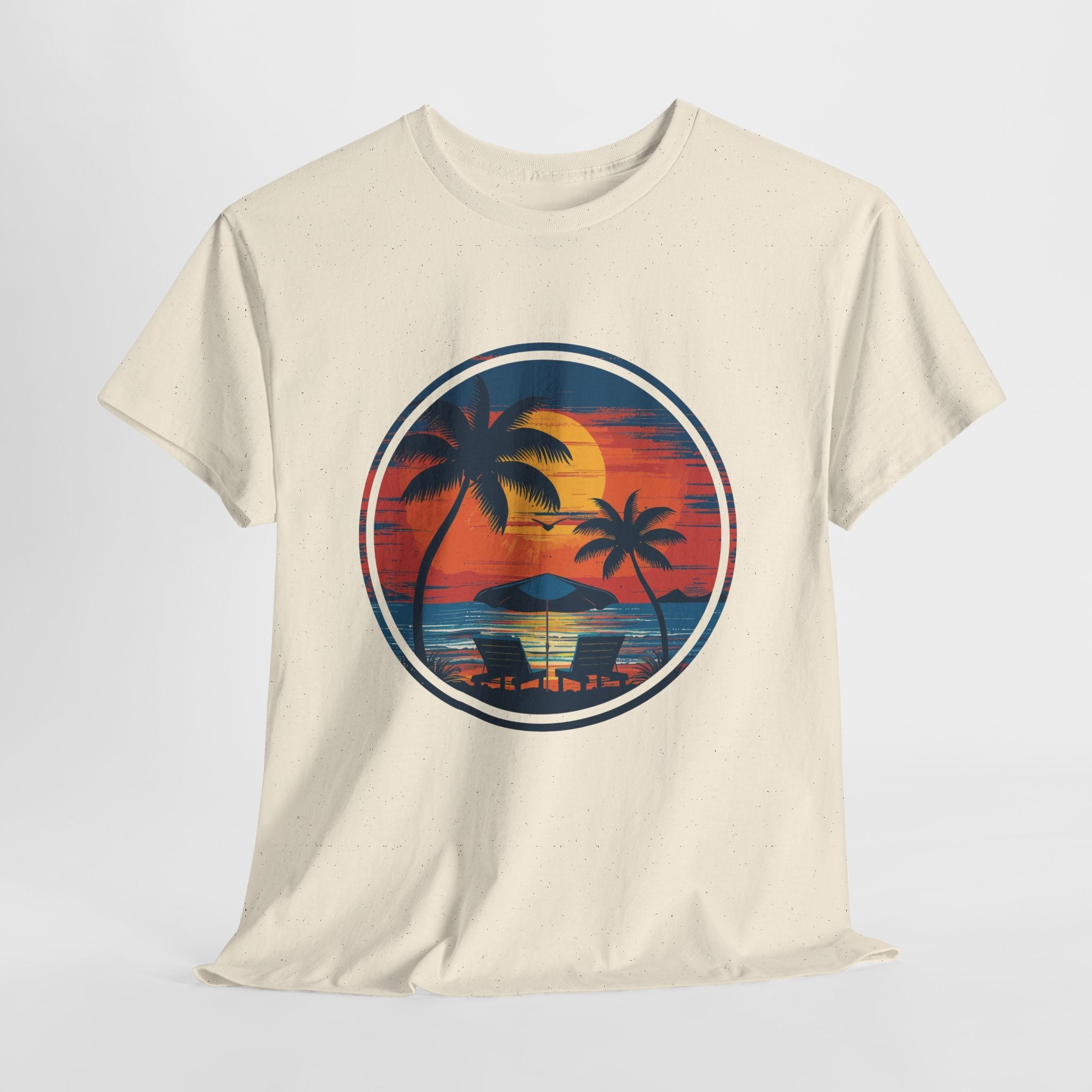 Tropical Sunset Graphic T- Shirt Printify