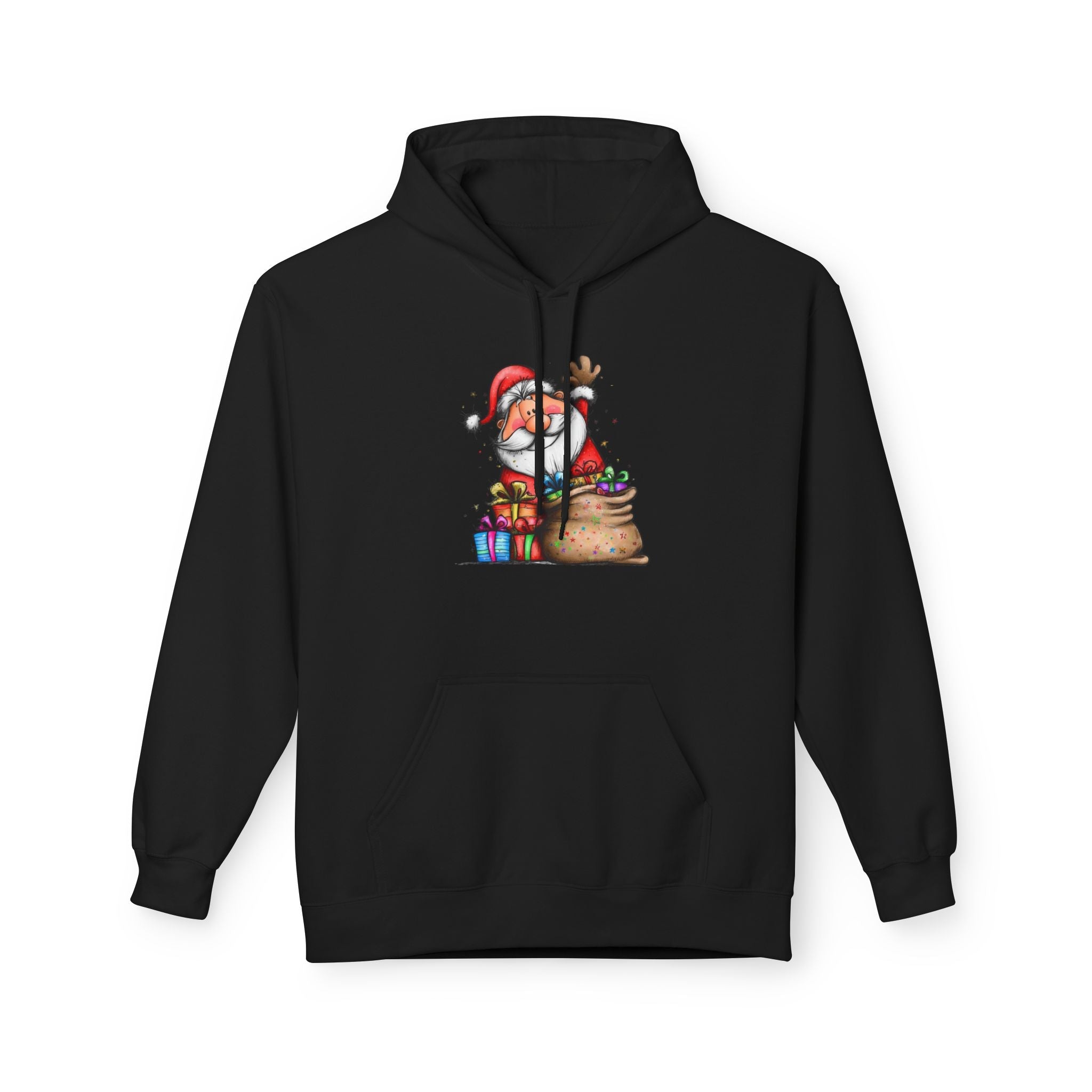 Santa Graphic Christmas Hoodie Printify