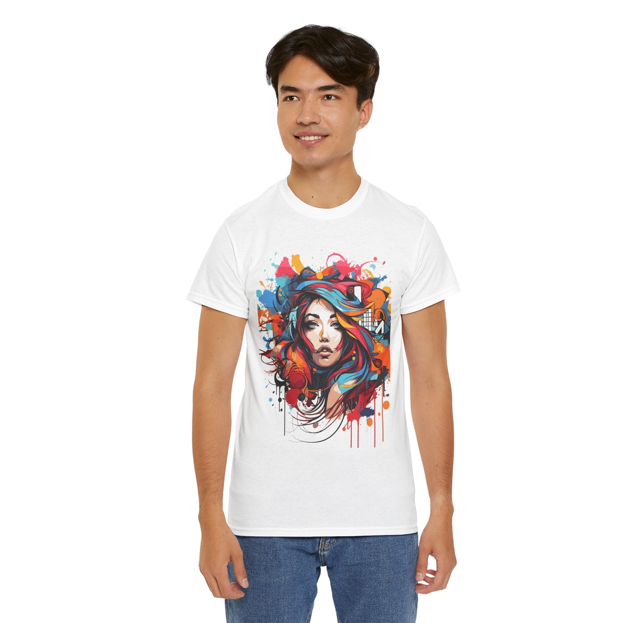 Girl Graffiti Art T-Shirt Printify