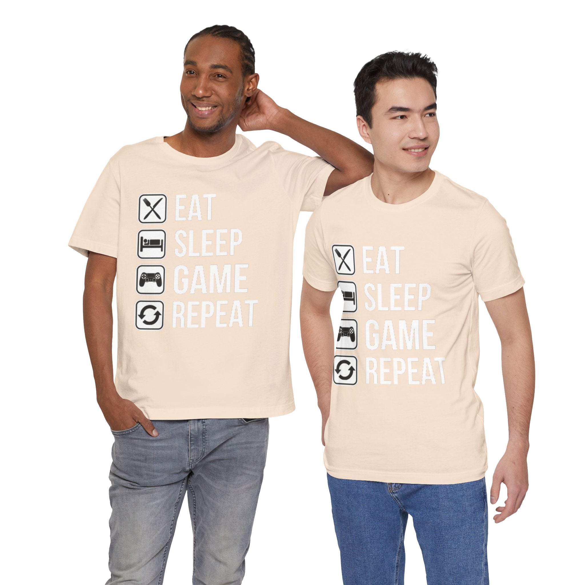 Eat, Sleep, Game, Repeat, Gaming Lifestyle T-Shirt Printify