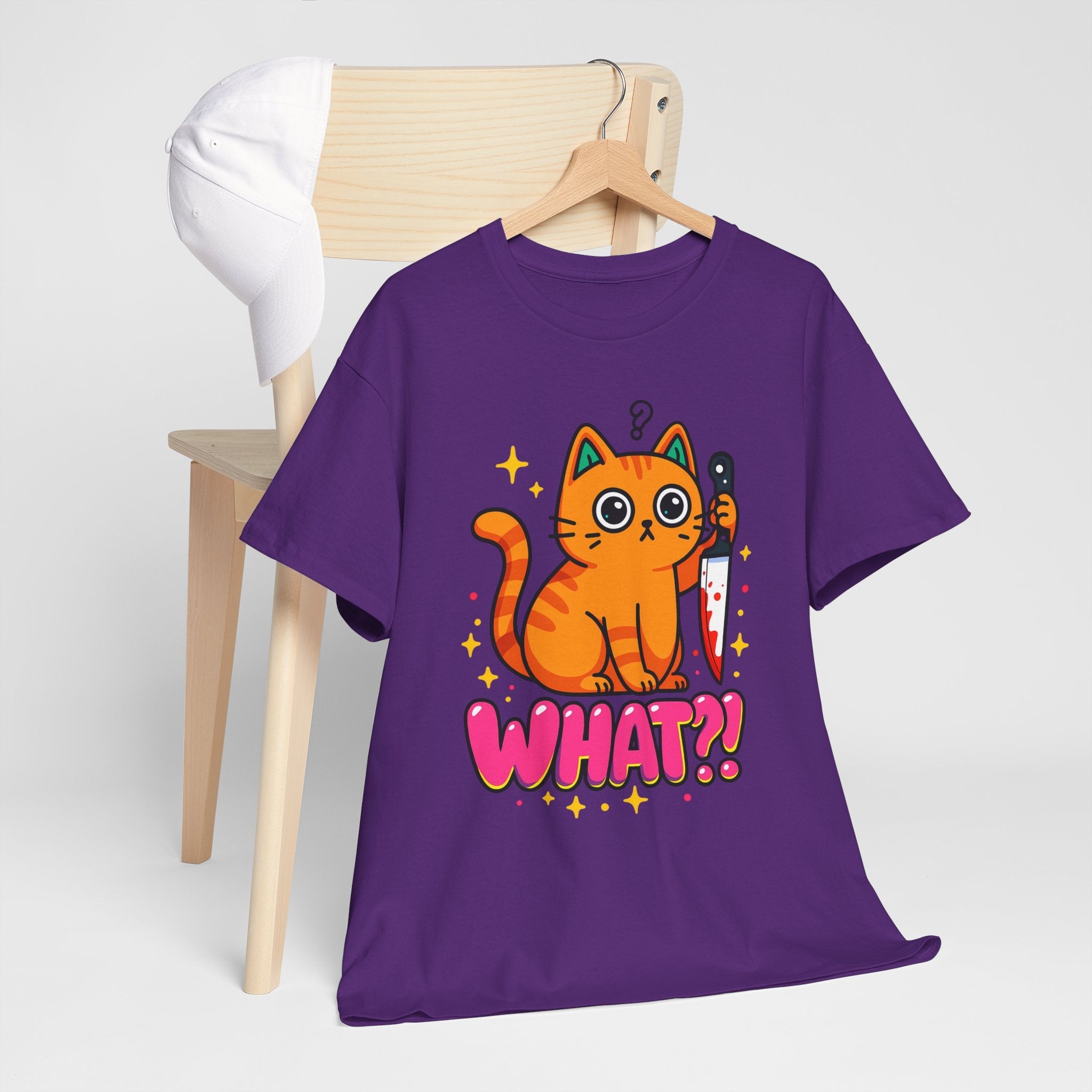 Whimsical Cat Graphic T-Shirt Printify