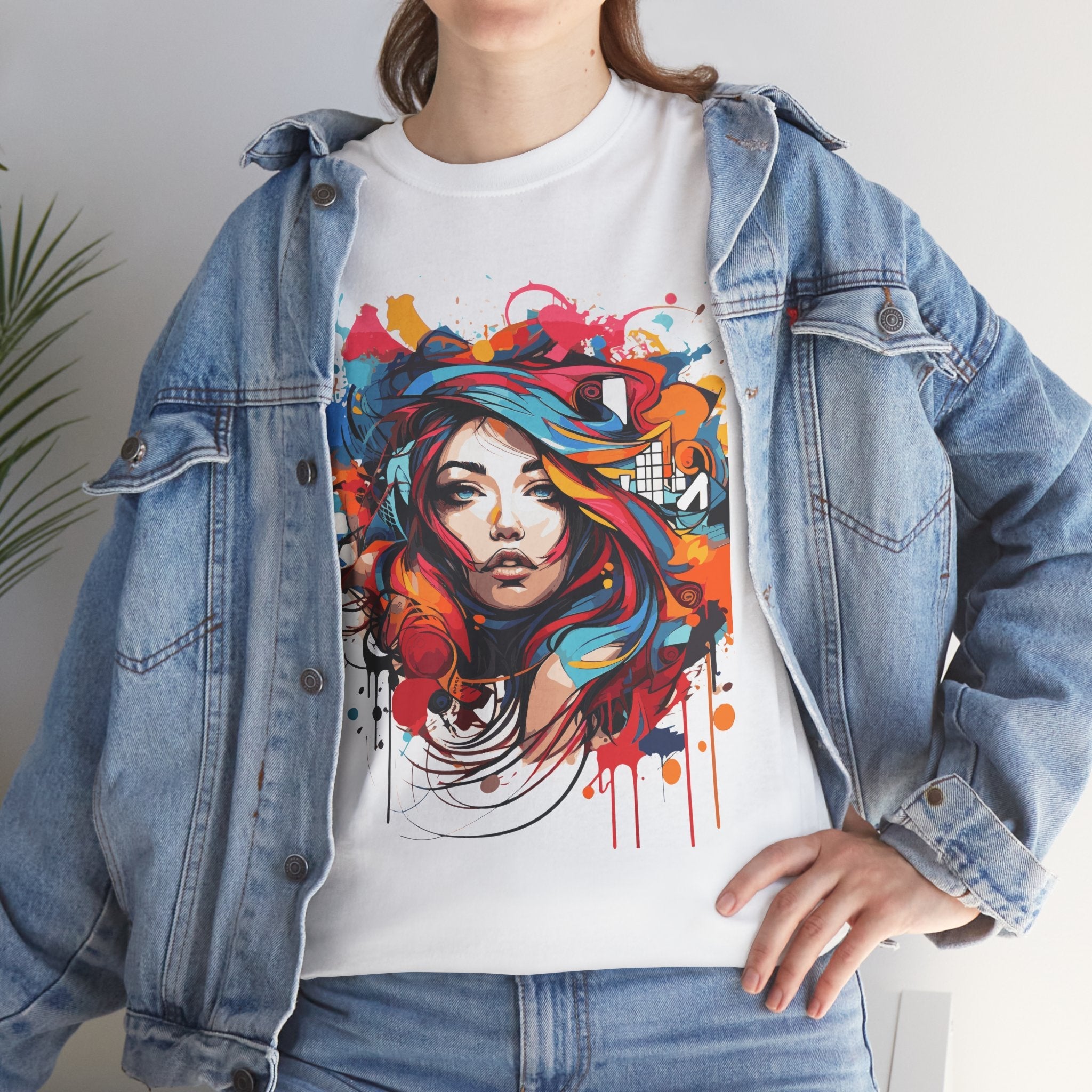 Girl Graffiti Art T-Shirt Printify