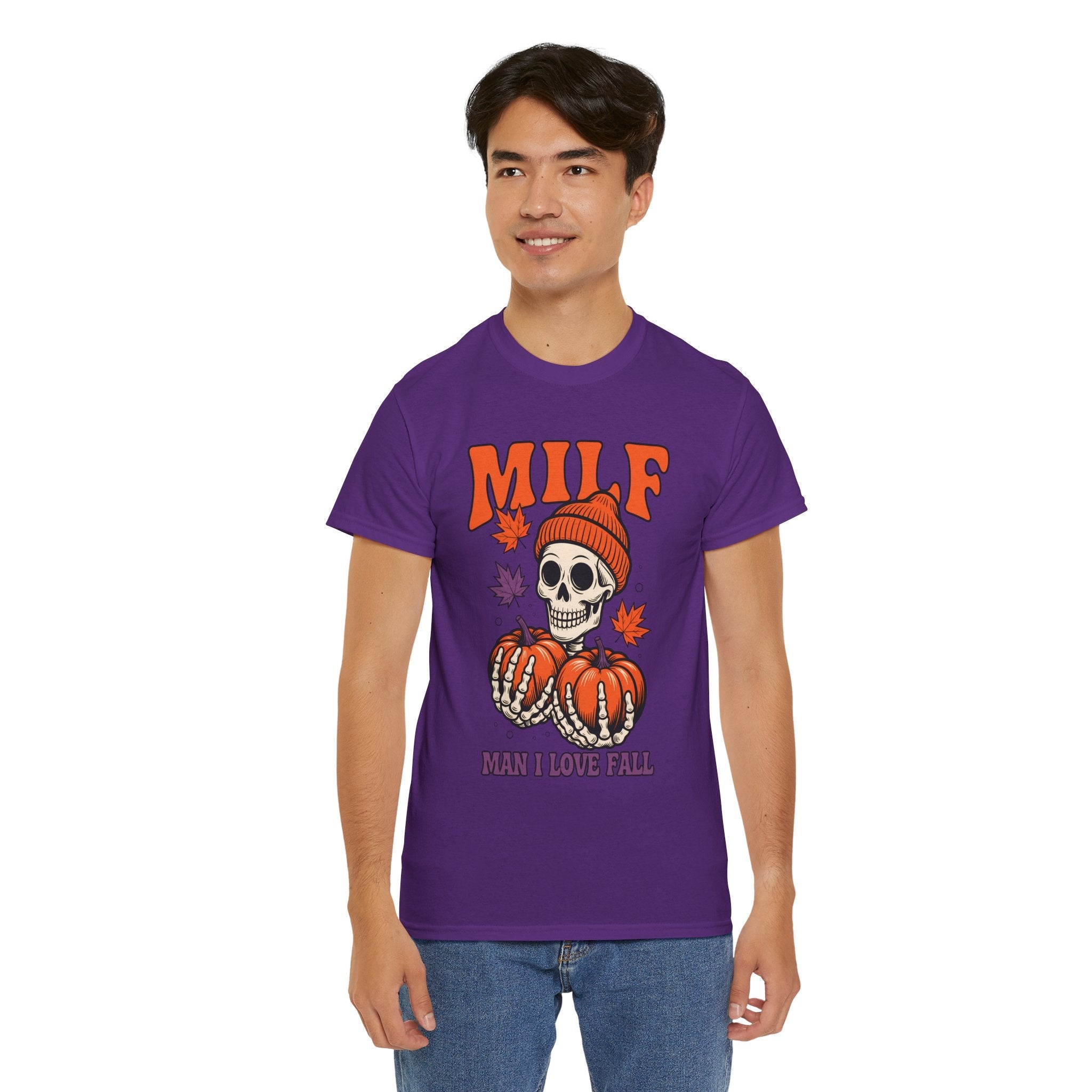 Fall Themed Unisex T-Shirt "MILF: Man I Love Fall" Printify