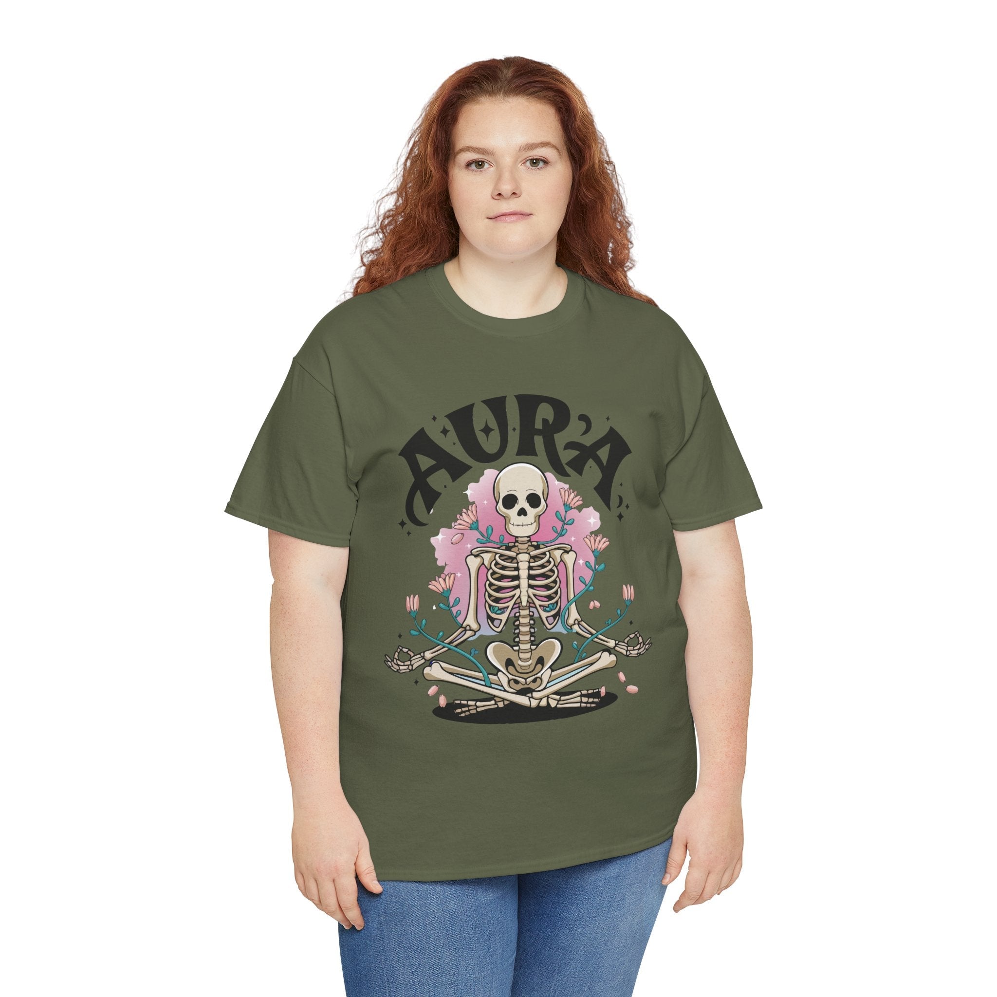Aura Skeleton Halloween T-Shirt Printify