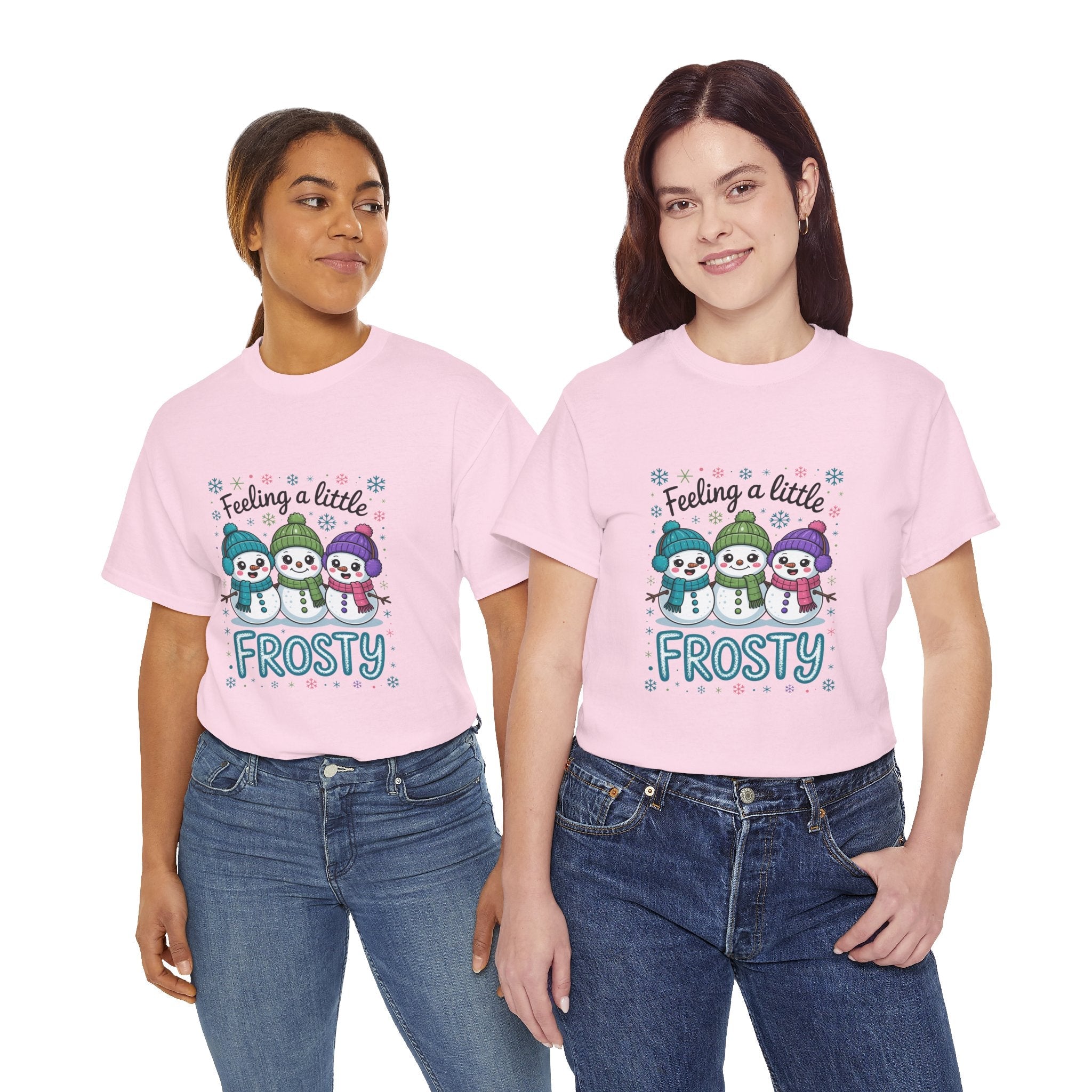 Frosty Friends Graphic Winter T- Shirt Printify