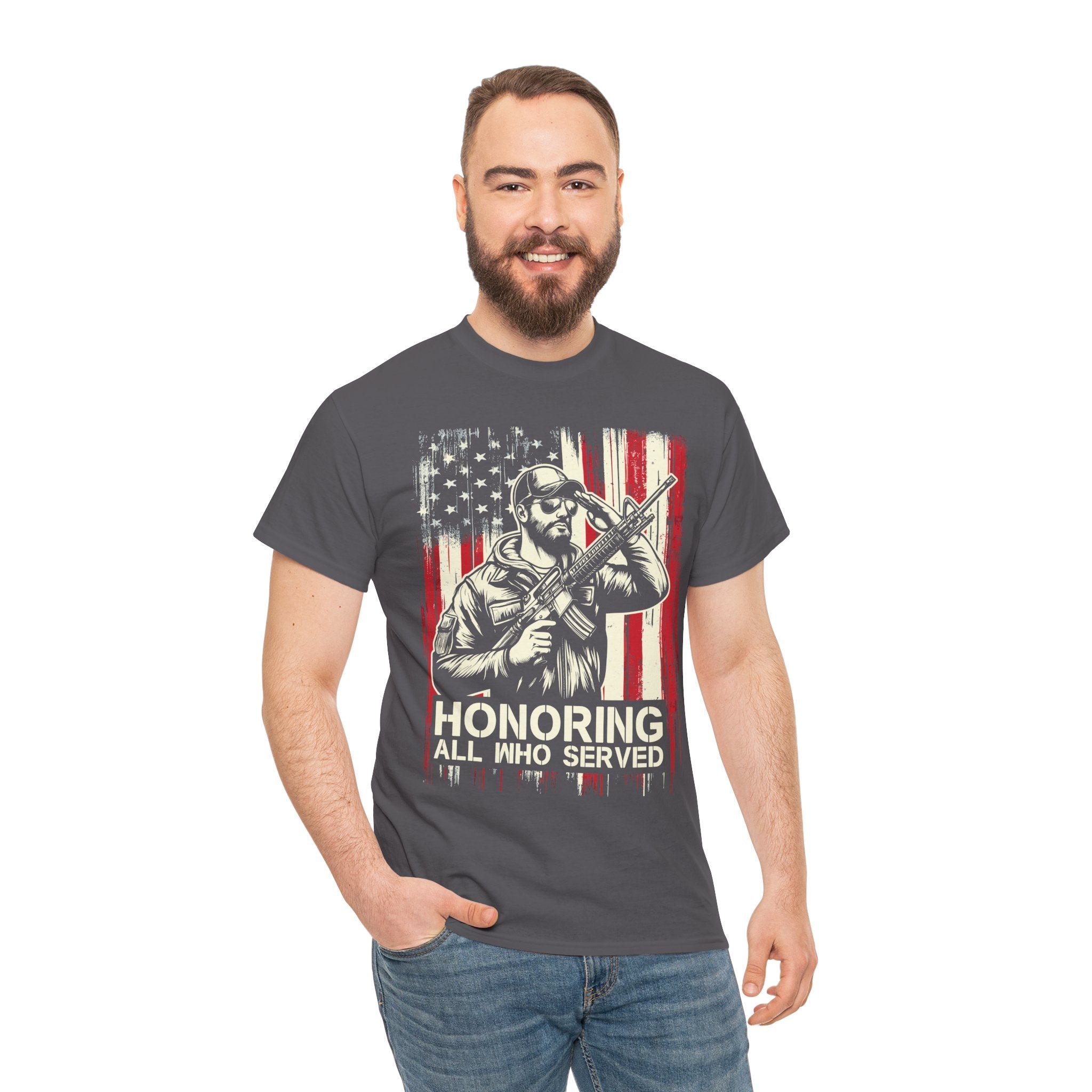 Patriotic Veteran Graphic T-Shirt Printify