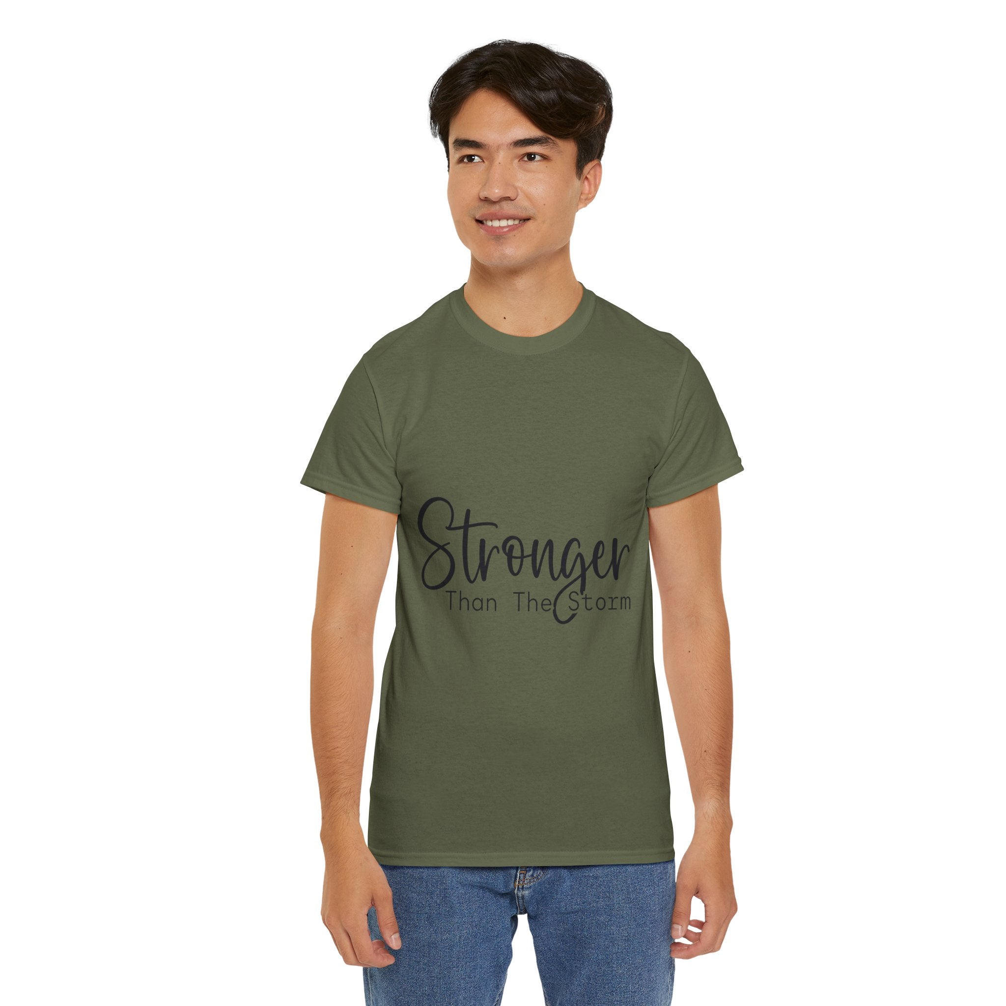 Stronger Than The Storm Inspirational T-Shirt Printify