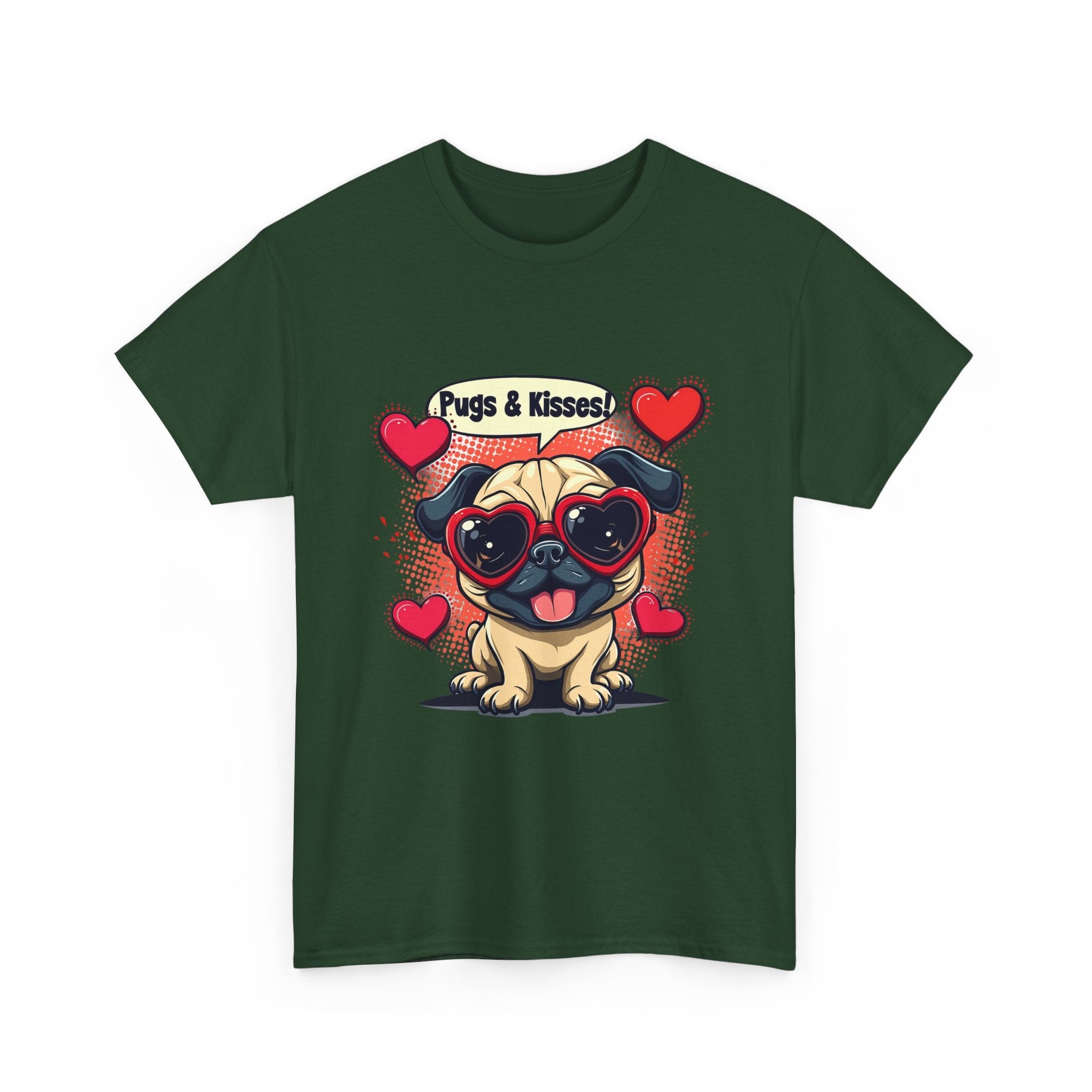 Pugs & Kisses Unisex Graphic T- Shirt Printify