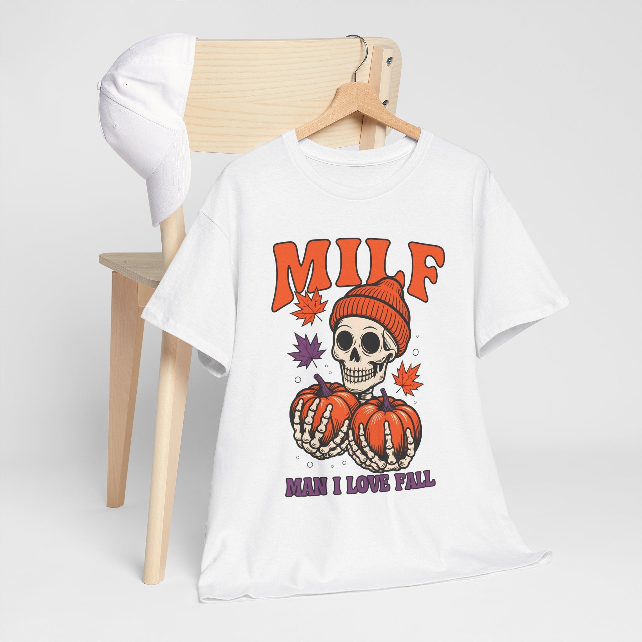 Fall Themed Unisex T-Shirt "MILF: Man I Love Fall" Printify