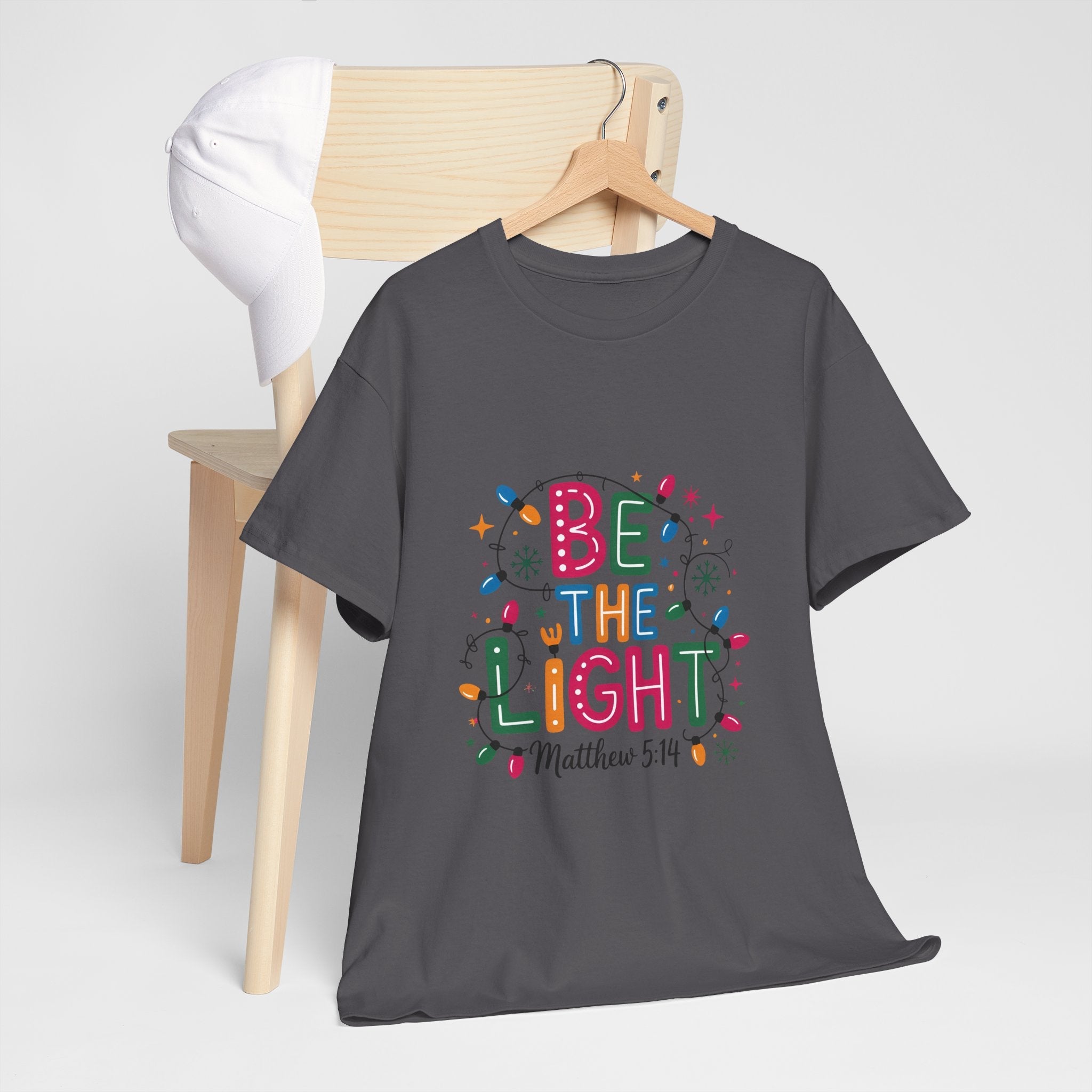 'Be the Light' Christmas T-Shirt Printify