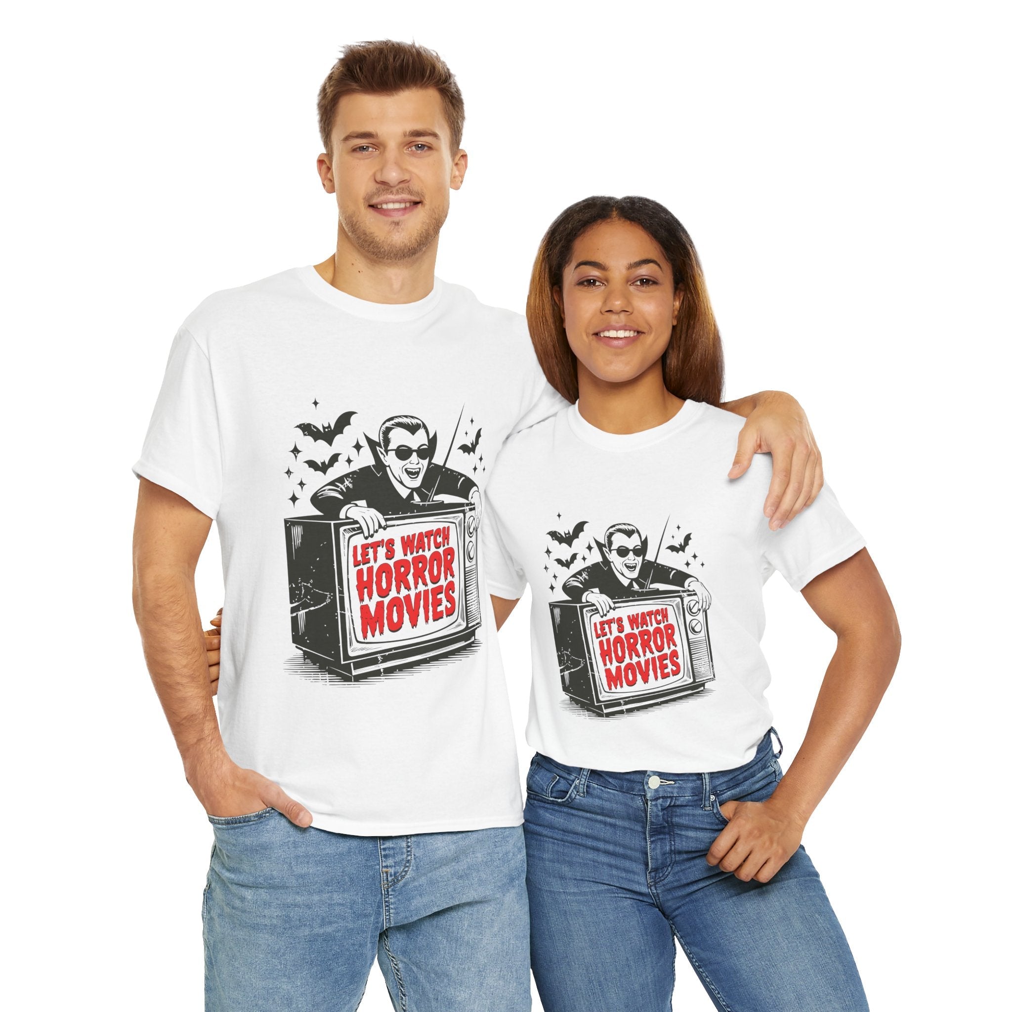 Let's Watch Horror Movies Unisex T-Shirt Printify