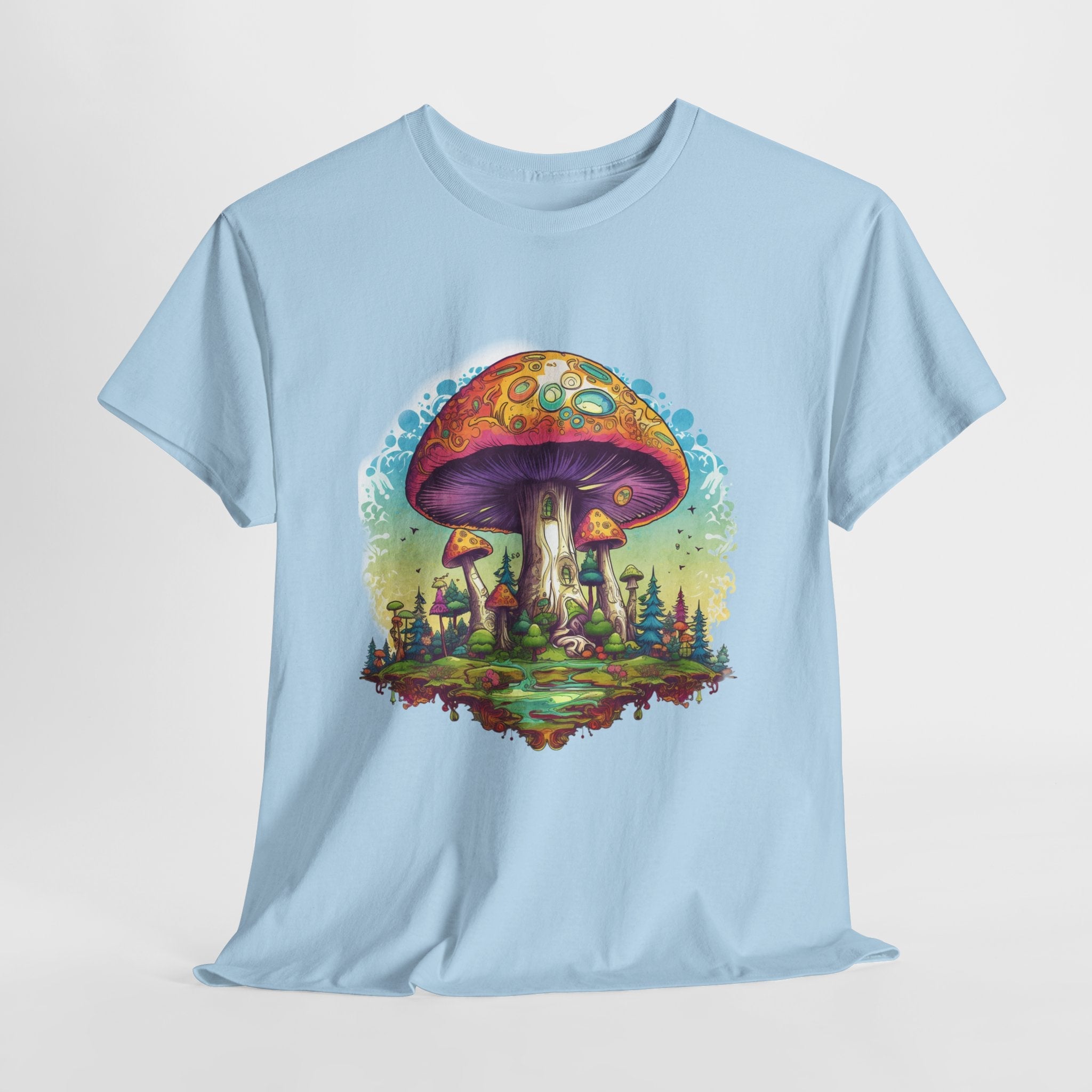 Colorful Mushroom Art Graphic T-Shirt Printify
