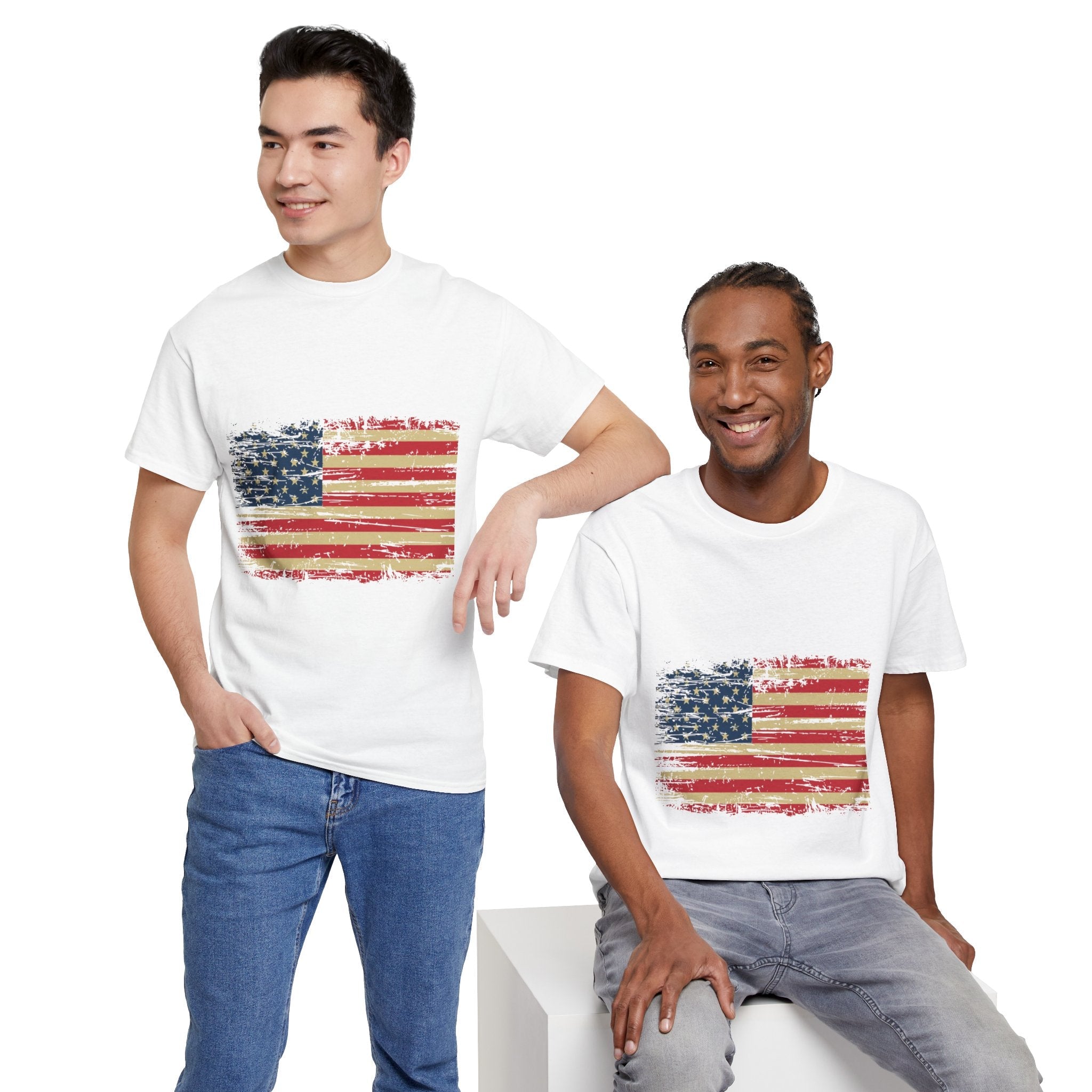 Vintage American Flag T-Shirt Printify
