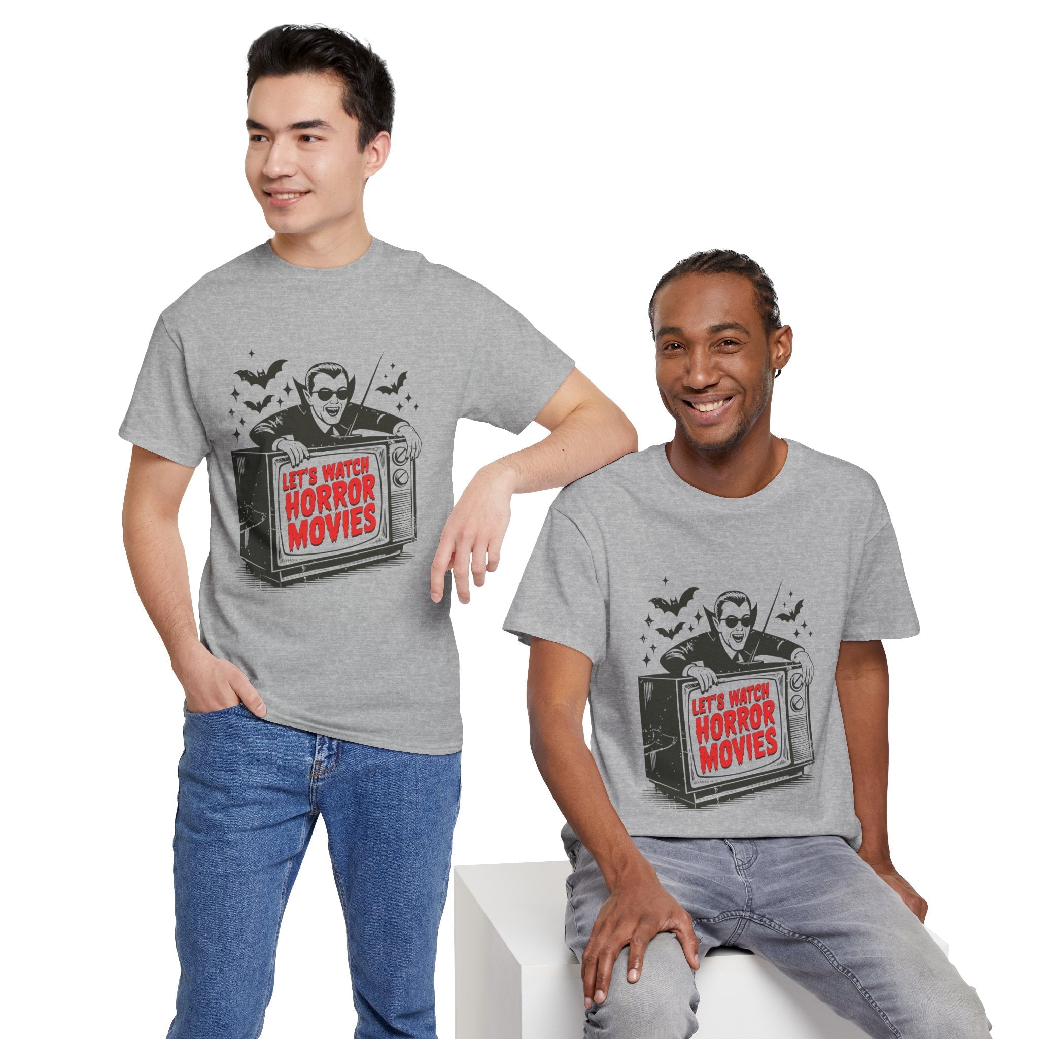 Let's Watch Horror Movies Unisex T-Shirt Printify