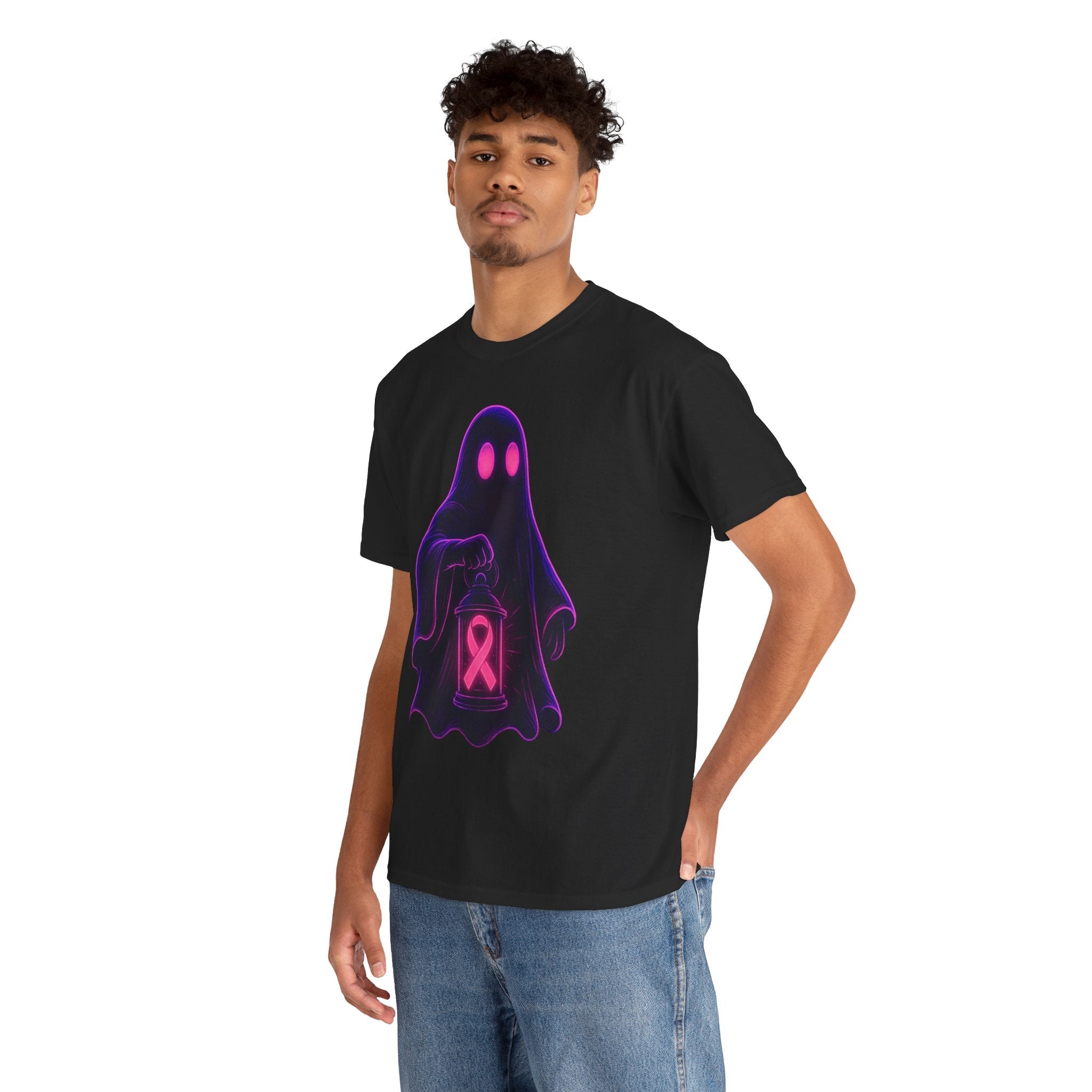 Neon Ghost Graphic T-Shirt Printify