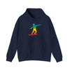 Rainbow Surfboard Hoodie Printify
