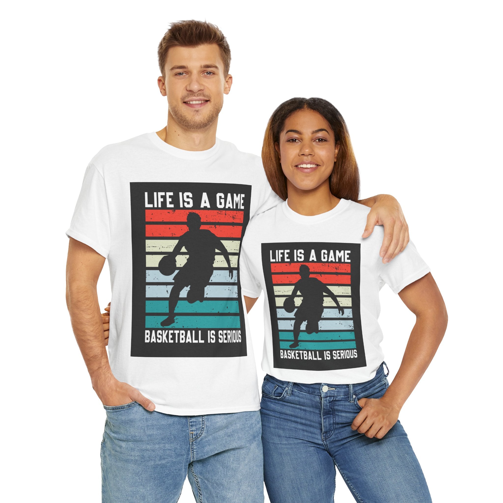 Life Is A Game Basketball Graphic T-Shirt Printify