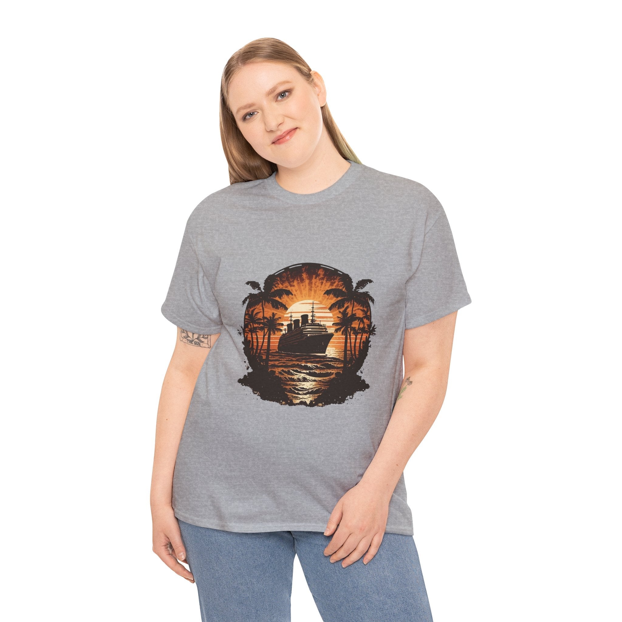 Retro Cruise Ship Graphic T-Shirt Printify