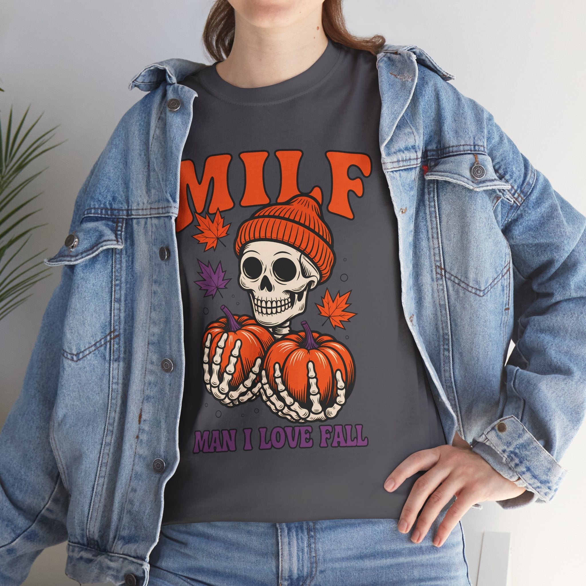 Fall Themed Unisex T-Shirt "MILF: Man I Love Fall" Printify