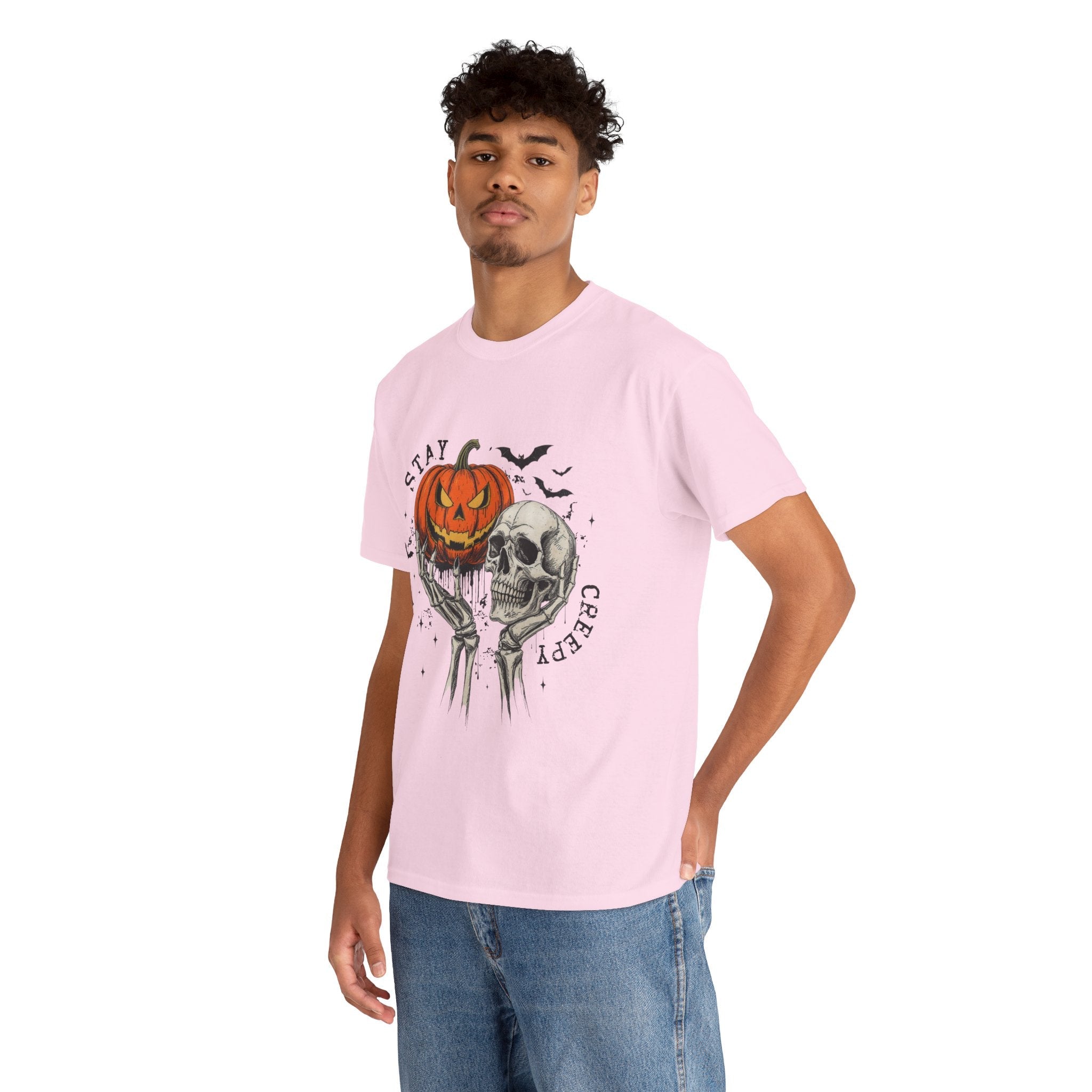 Halloween Skull  Stay Creepy Halloween T- Shirt Printify