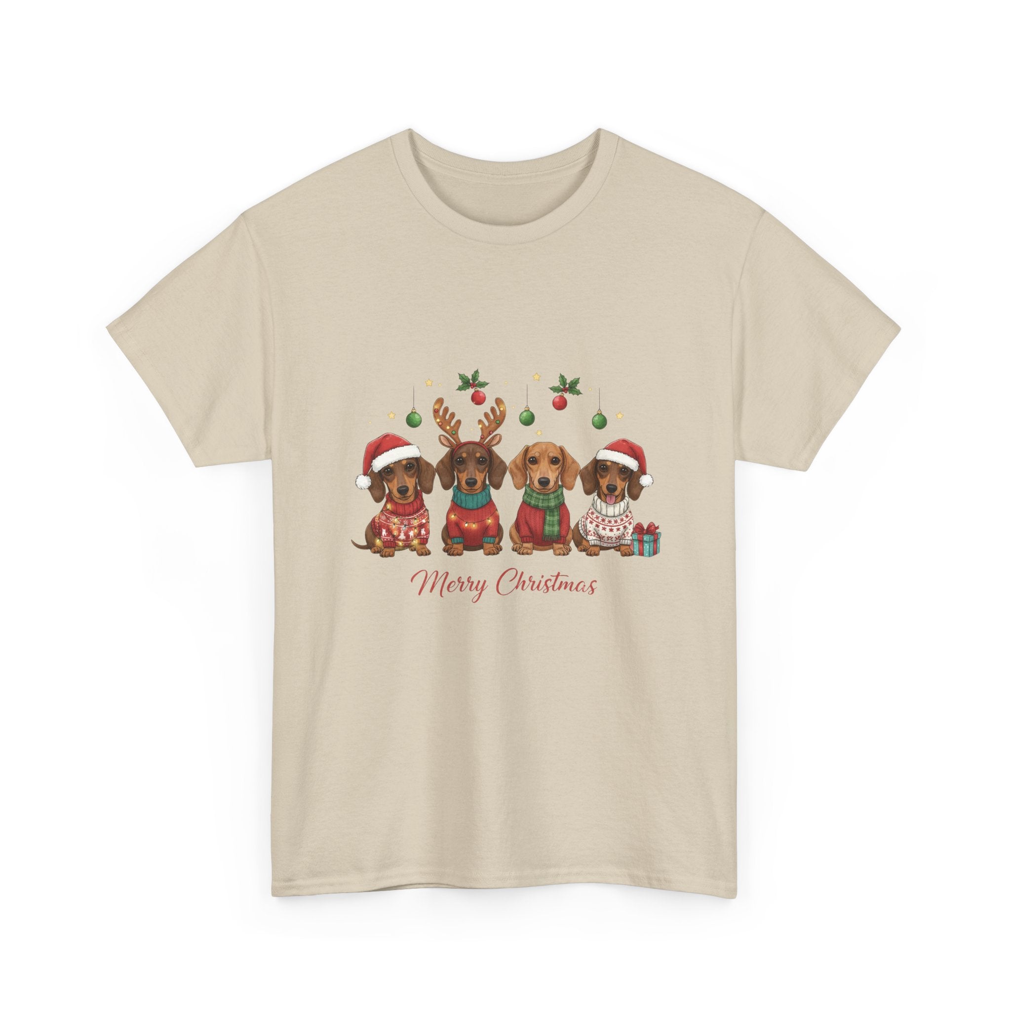 Christmas Dachshund Dogs T-Shirt Printify