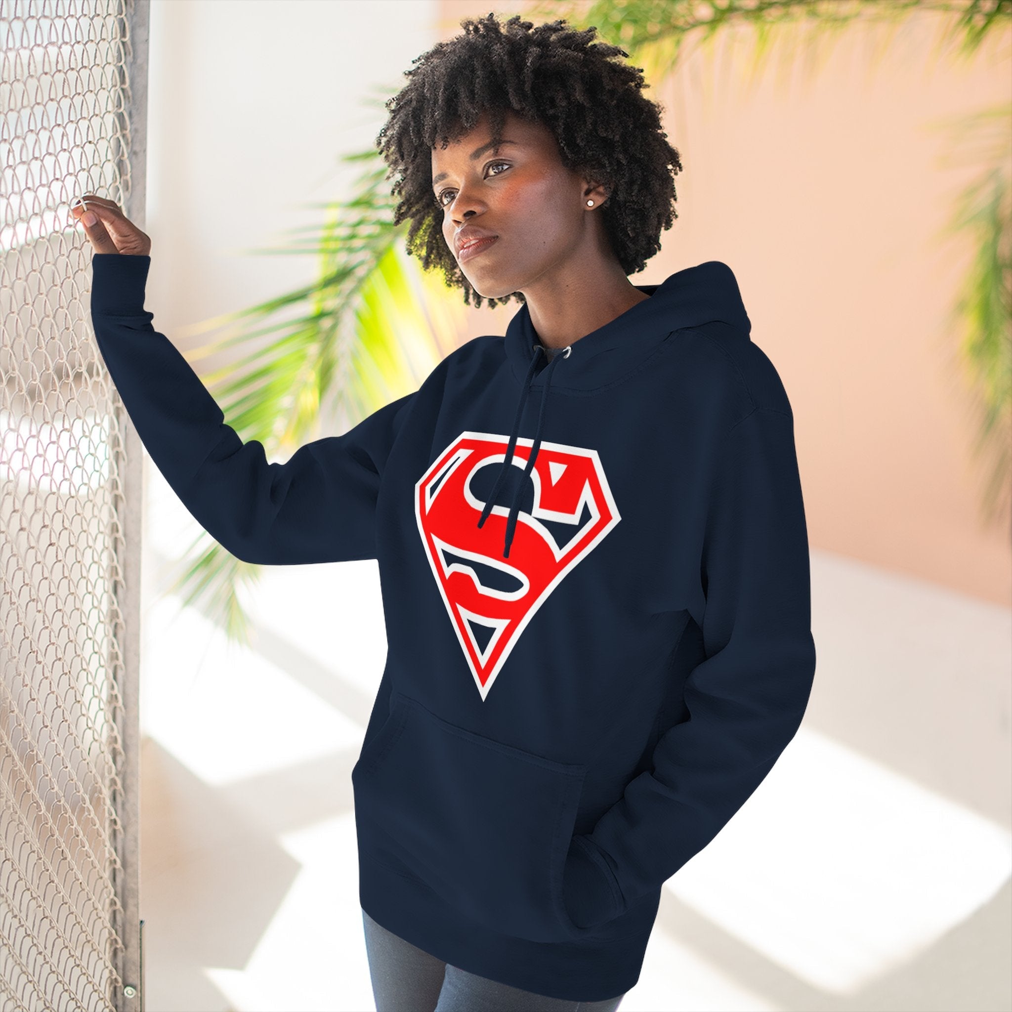 Superman Premium Fleece Hoodie Printify