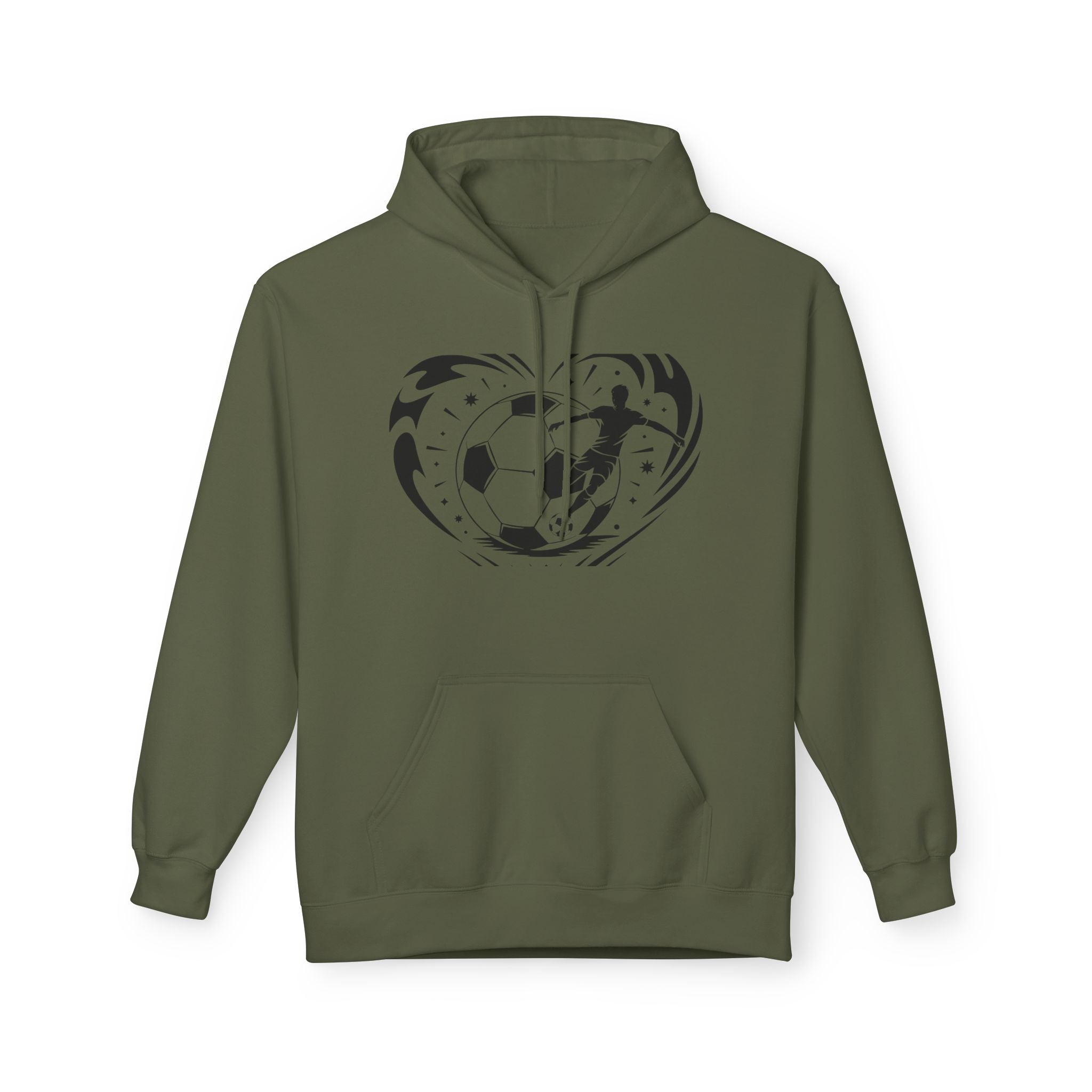 Soccer Heart Graphic Hoodie Printify