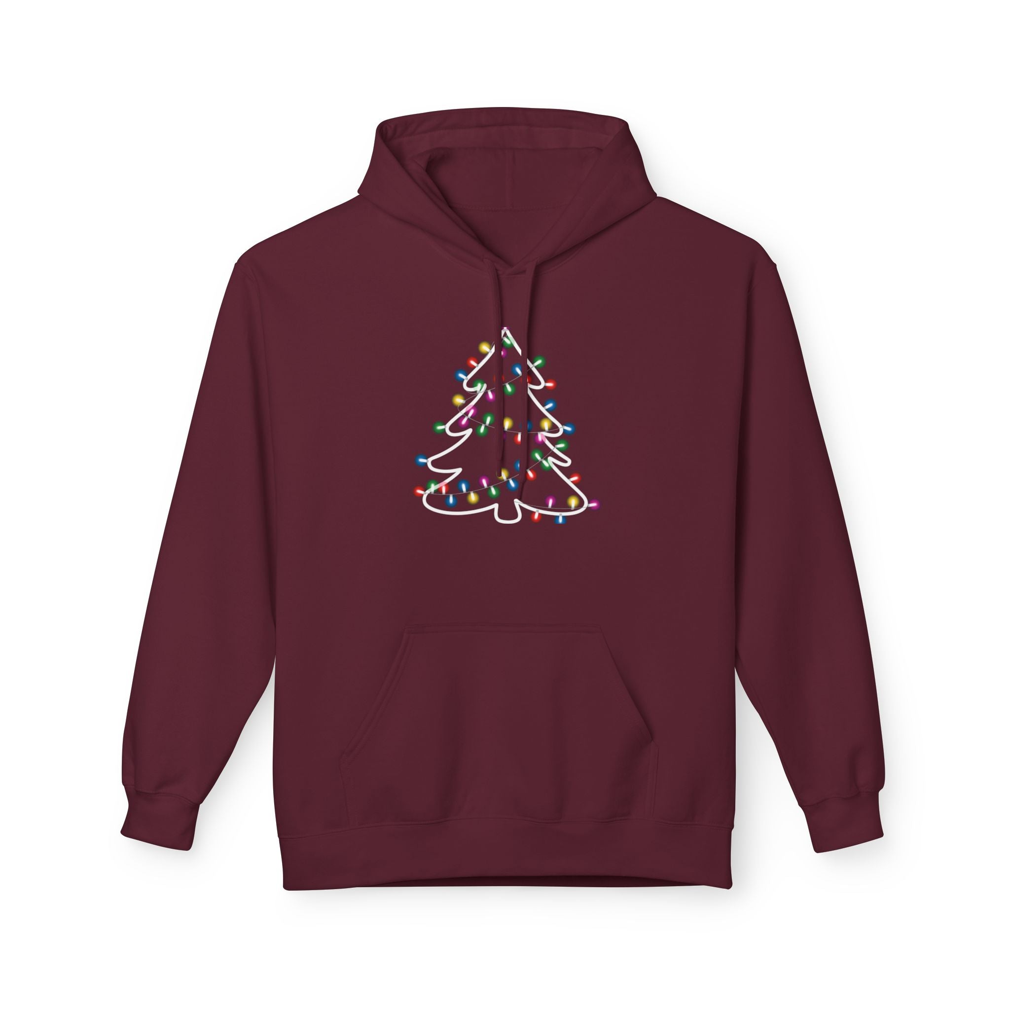 Christmas Tree Lights Hoodie Printify