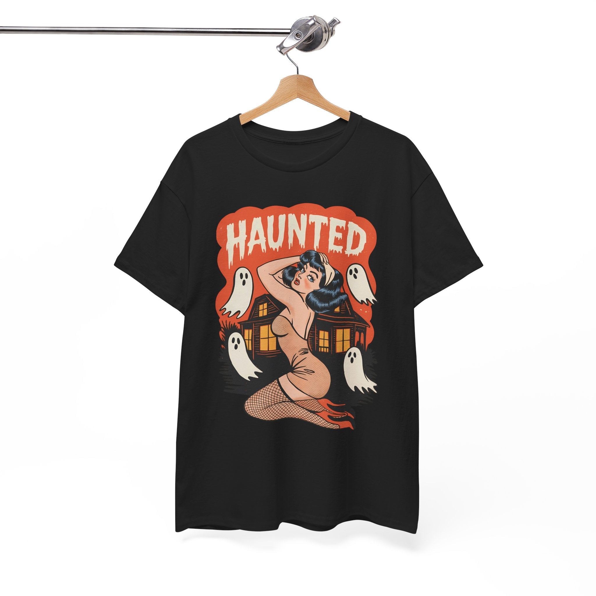 Haunted Vintage Halloween T-Shirt Printify