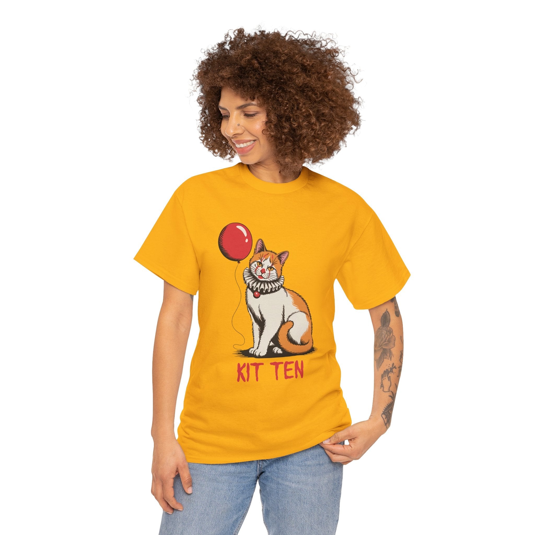 Cute Cat Balloon Graphic T-Shirt Printify