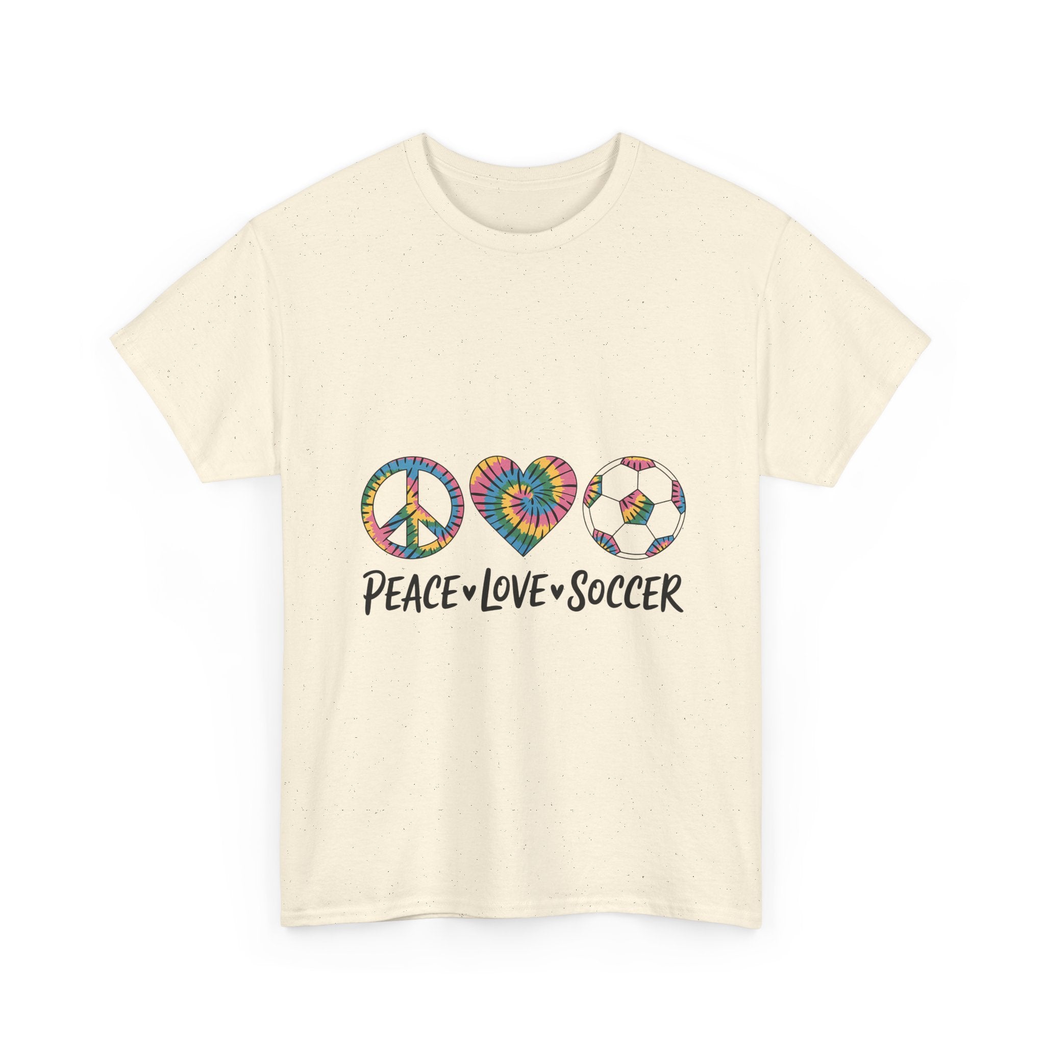 Peace Love Soccer Unisex T- Shirt Printify