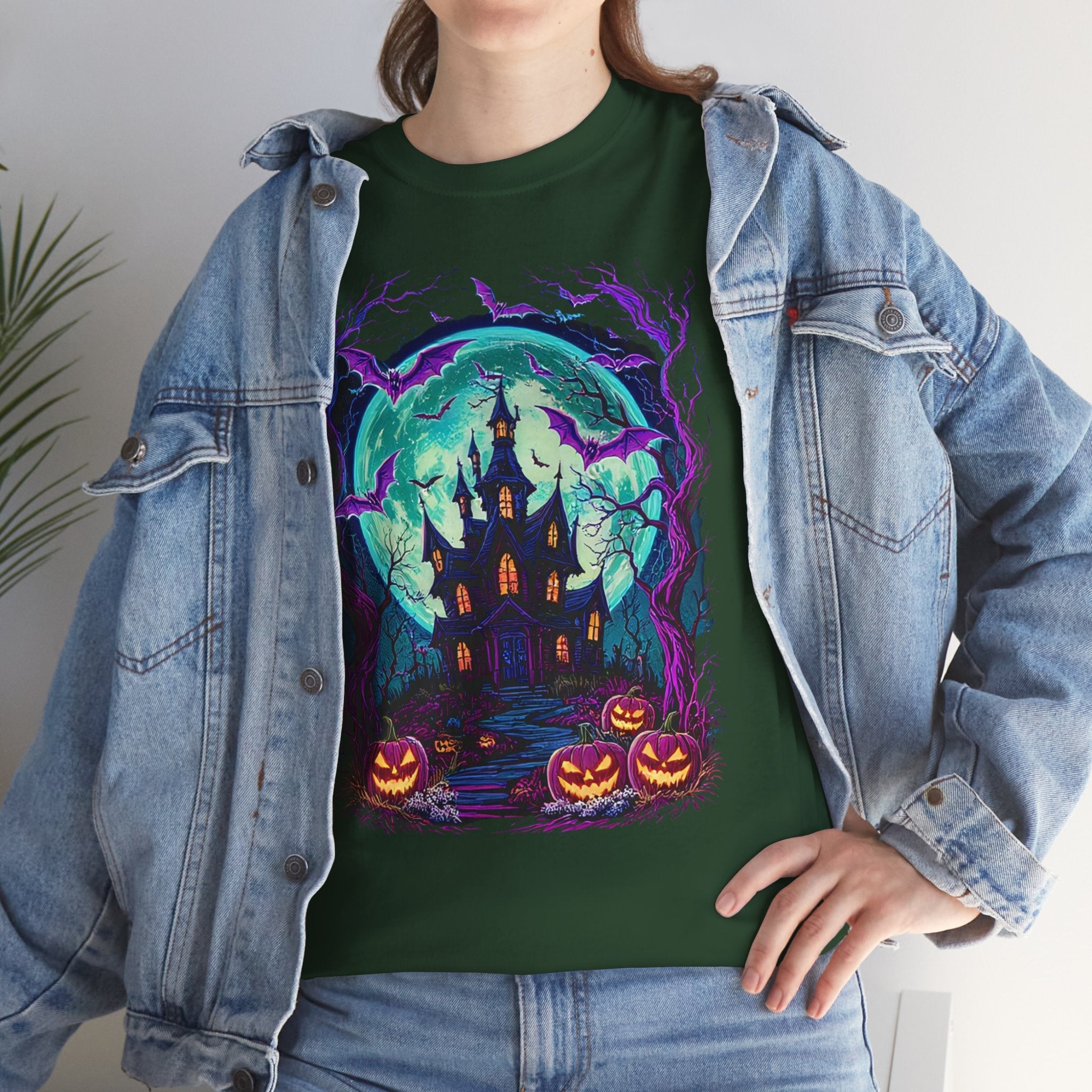 Halloween Haunted House T- Shirt Printify