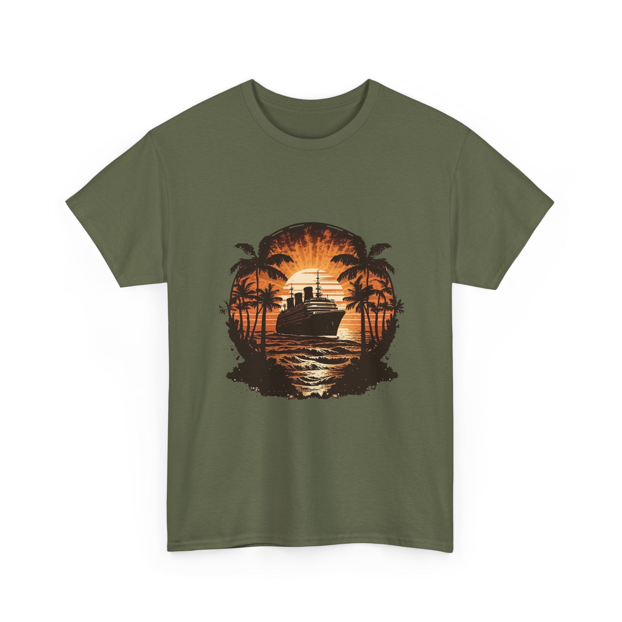 Retro Cruise Ship Graphic T-Shirt Printify