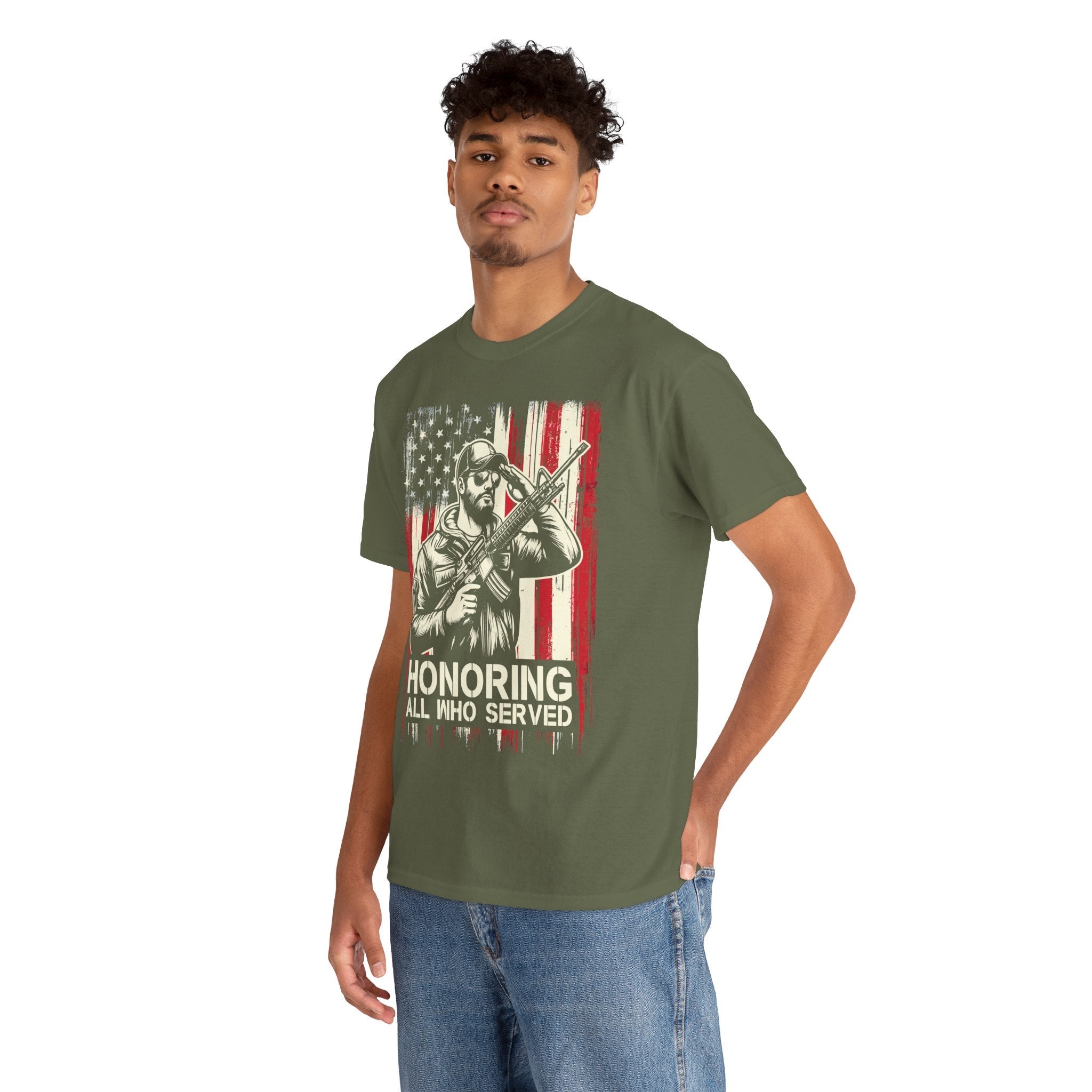 Patriotic Veteran Graphic T-Shirt Printify