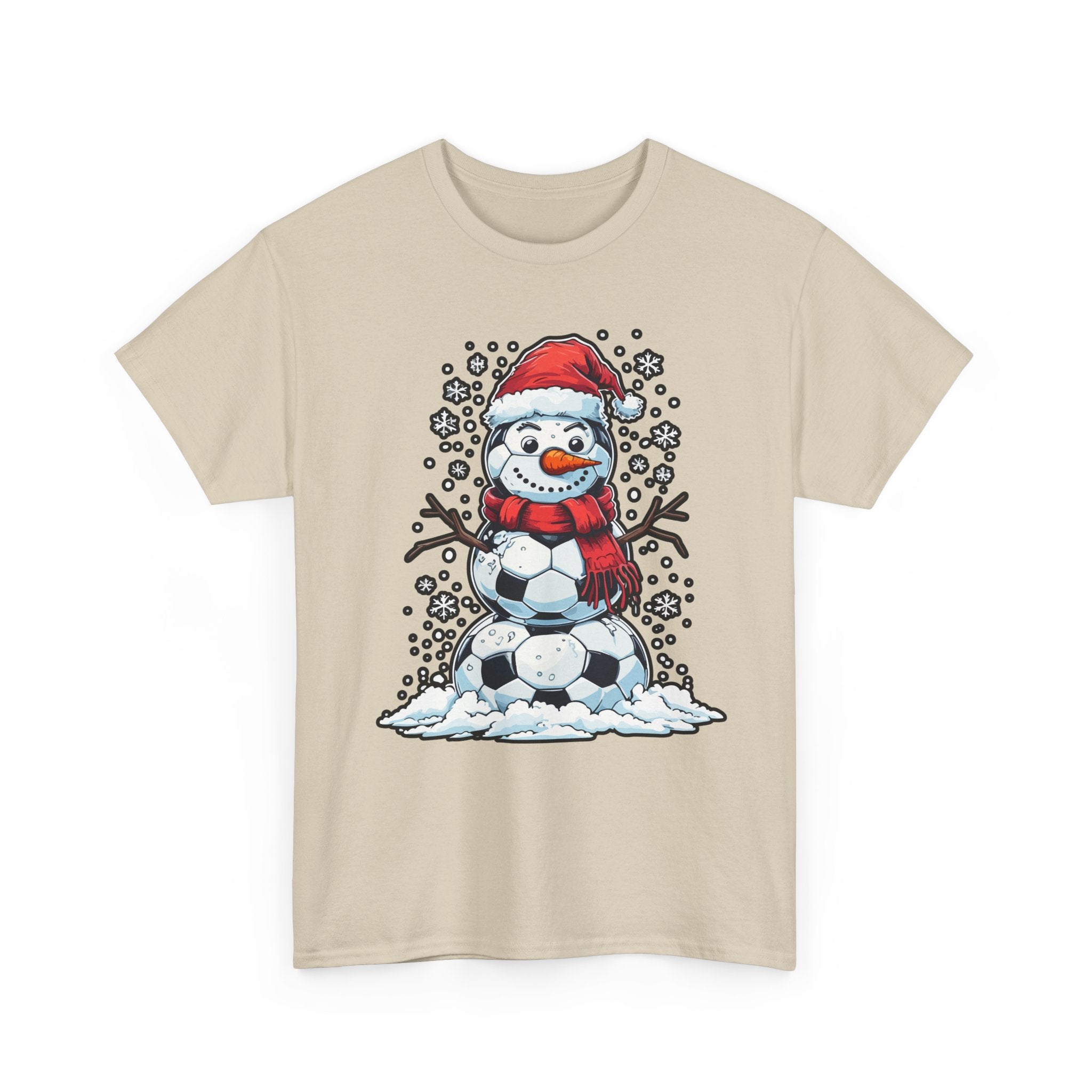 Christmas Snowman Soccer T-Shirt Printify