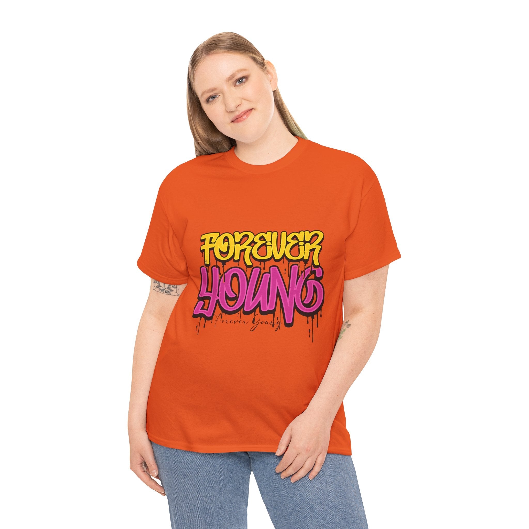 Forever Young Graffiti Graphic T- Shirt Printify