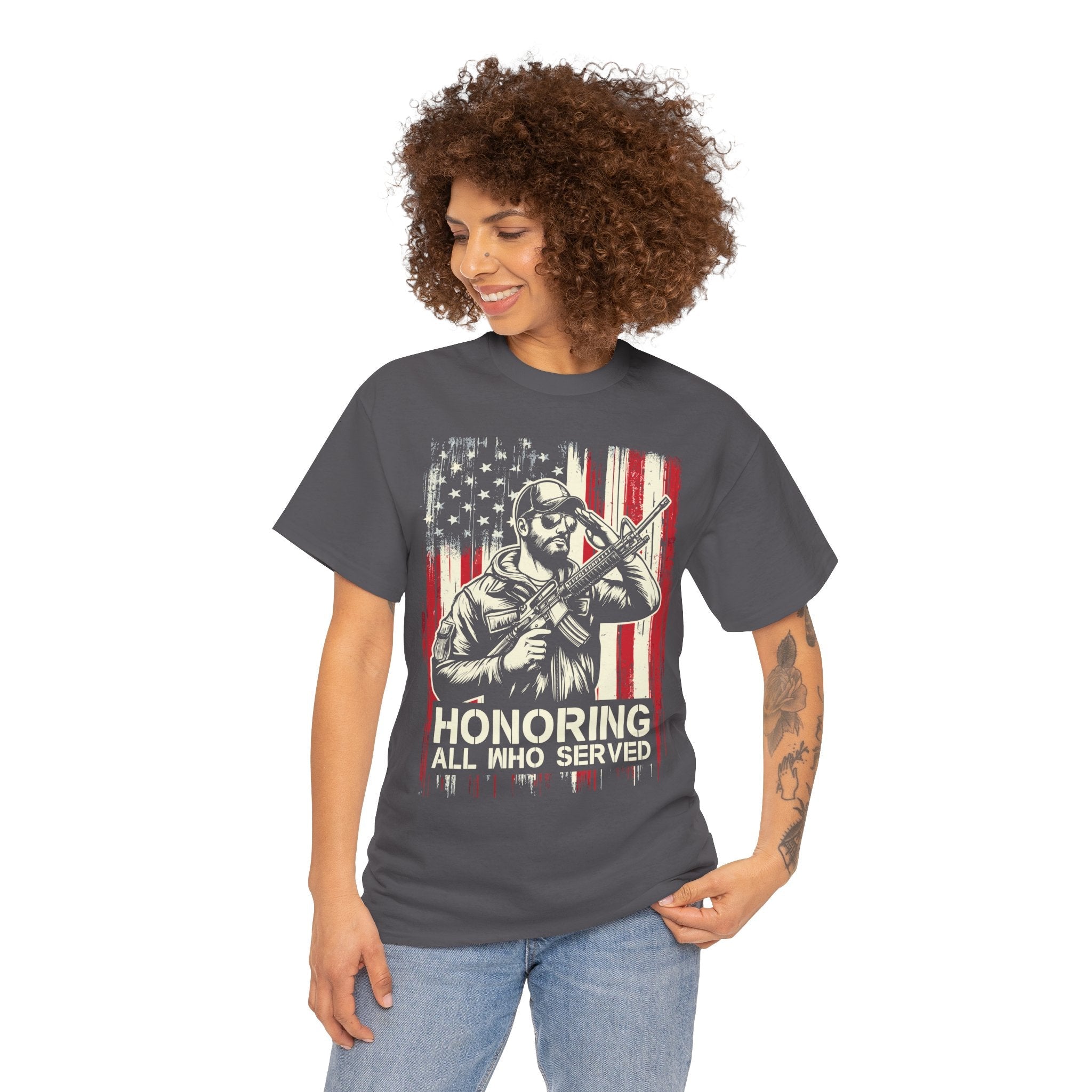 Patriotic Veteran Graphic T-Shirt Printify