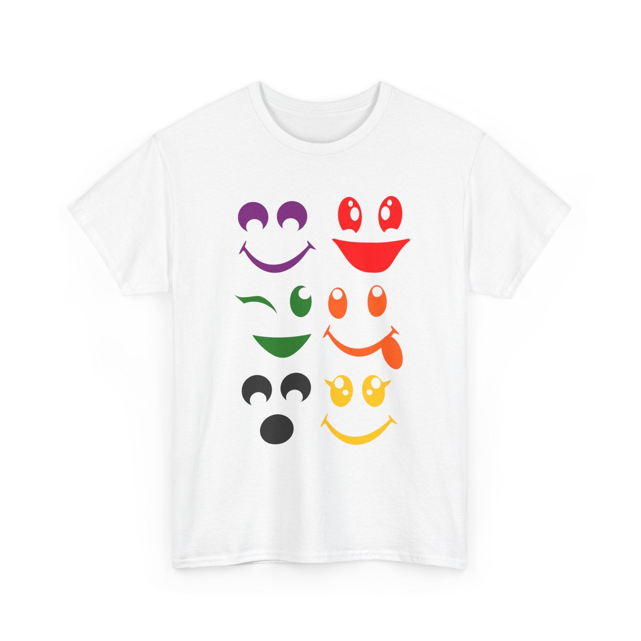 Colorful Smiley Face Unisex T- Shirt Printify